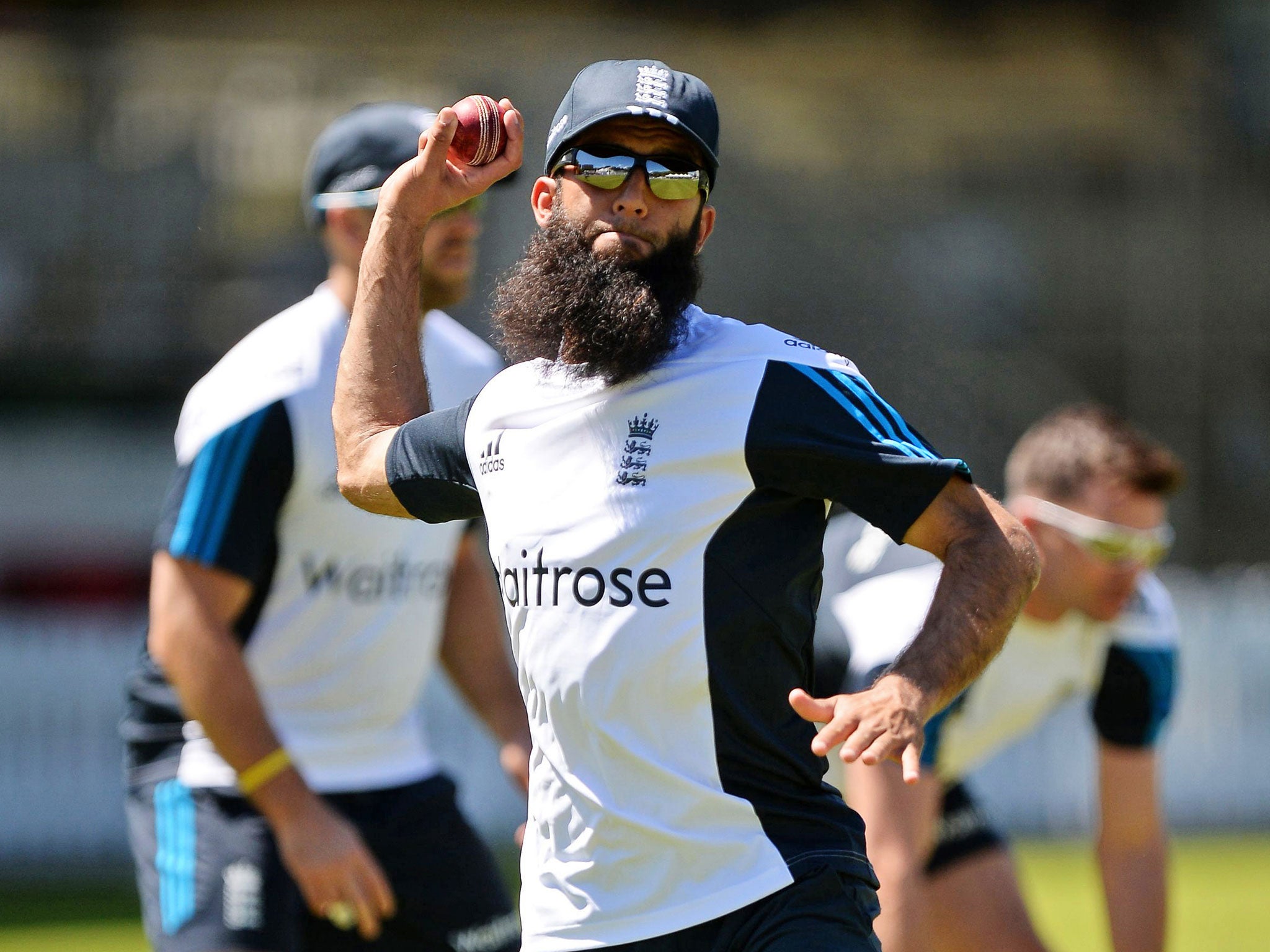 Moeen Ali during an England nets session at Lord’s on Tuesday