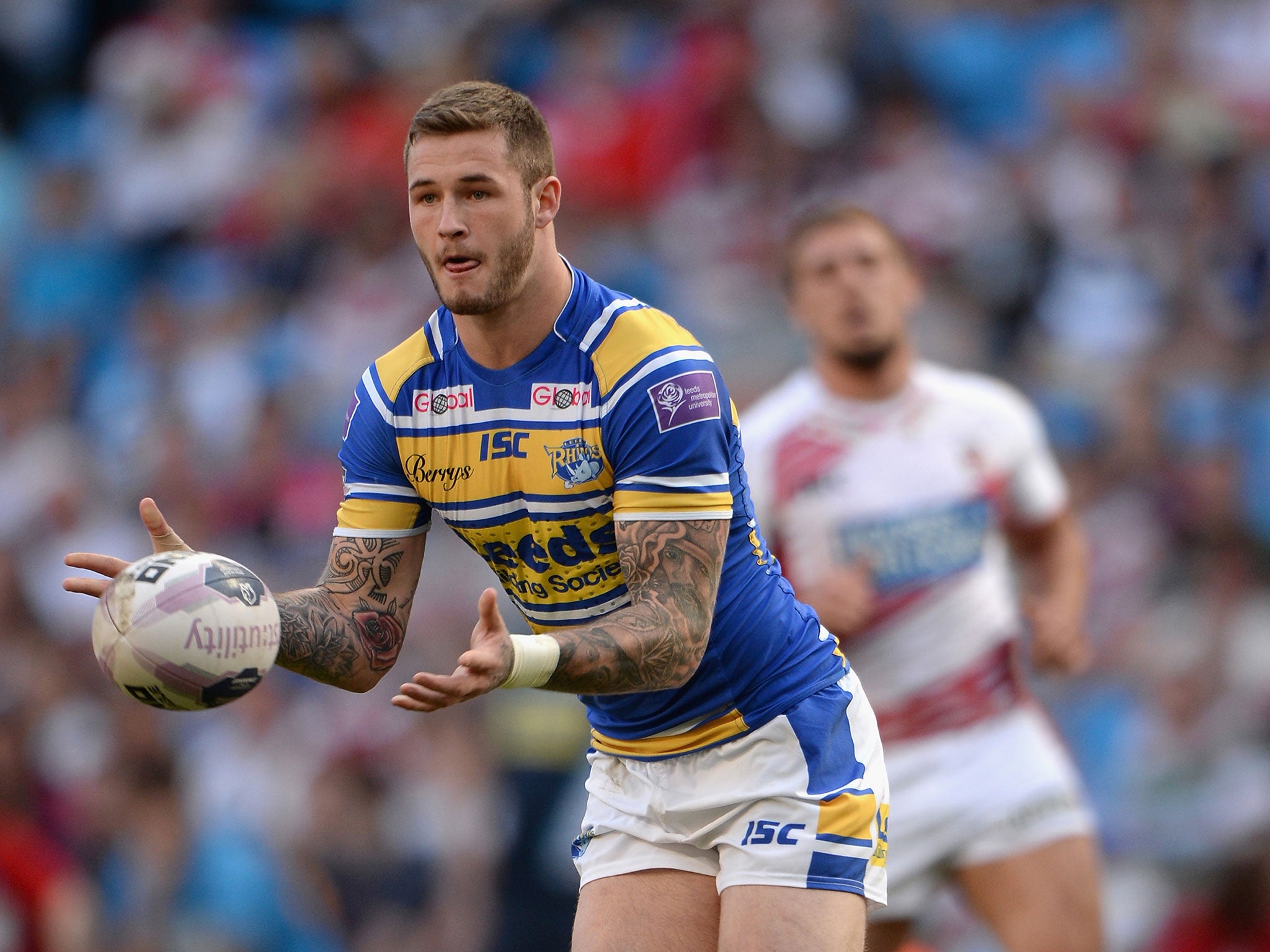 Leeds Rhinos and England star Zak Hardaker promises to learn from his mistakes as he is handed five-match ban for homophobically abusing a referee The Independent The Independent picture