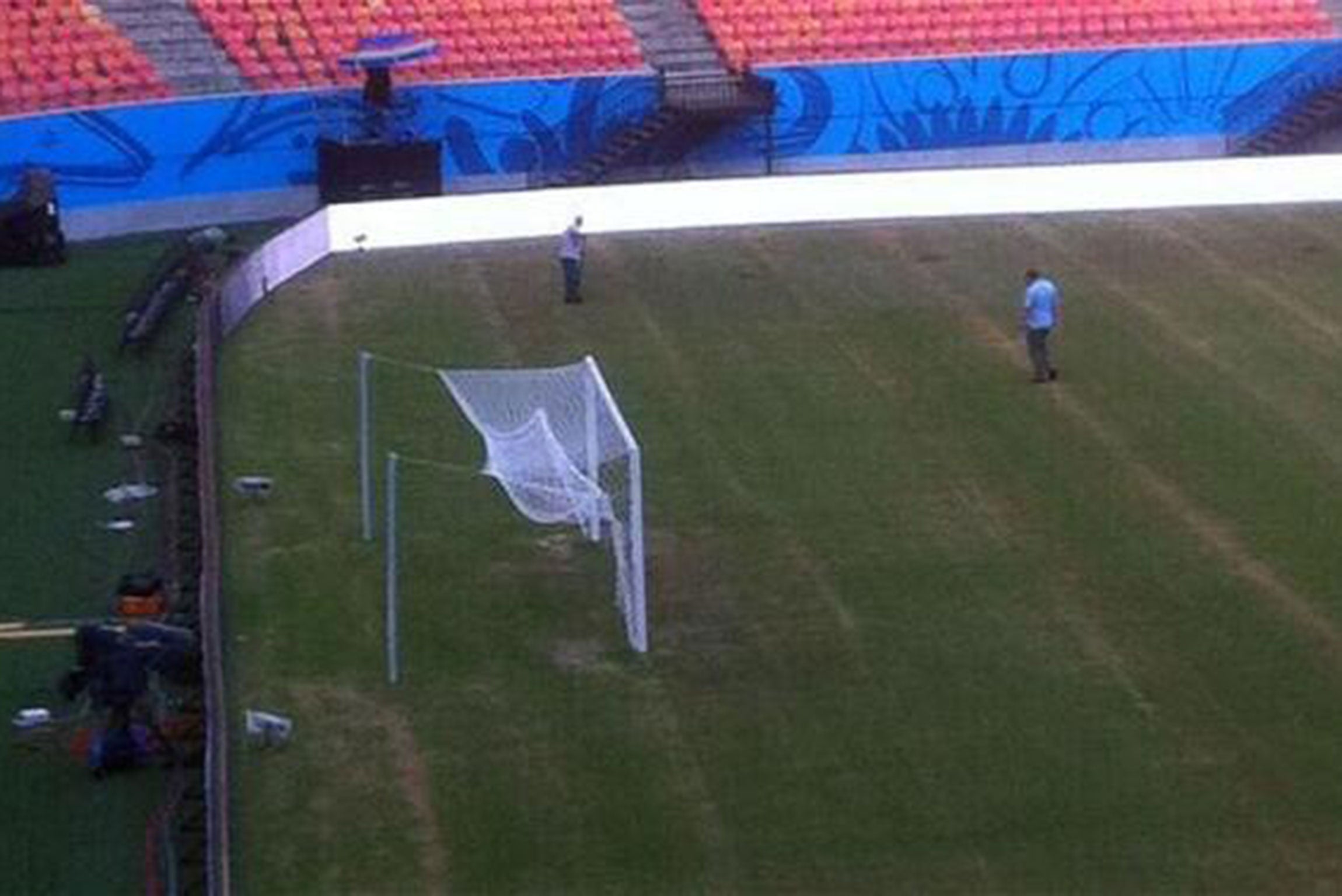 The pitch surface in Manaus just days before England v Italy