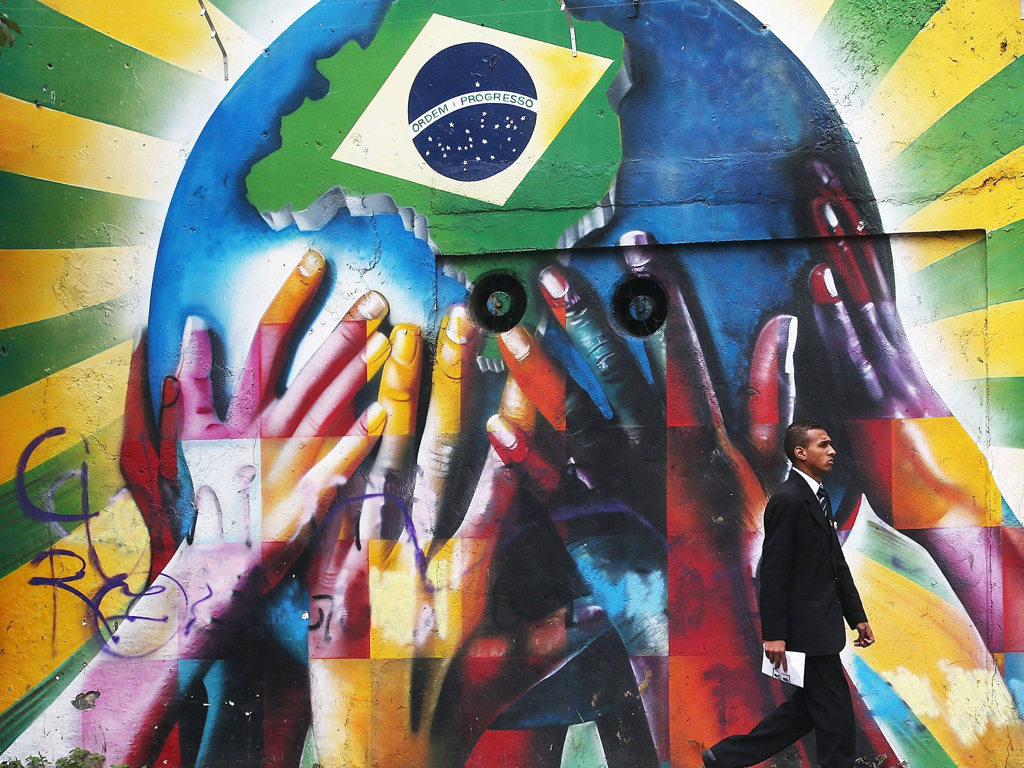 Brazil's World Cup street art ranges from the positive to the darkly political