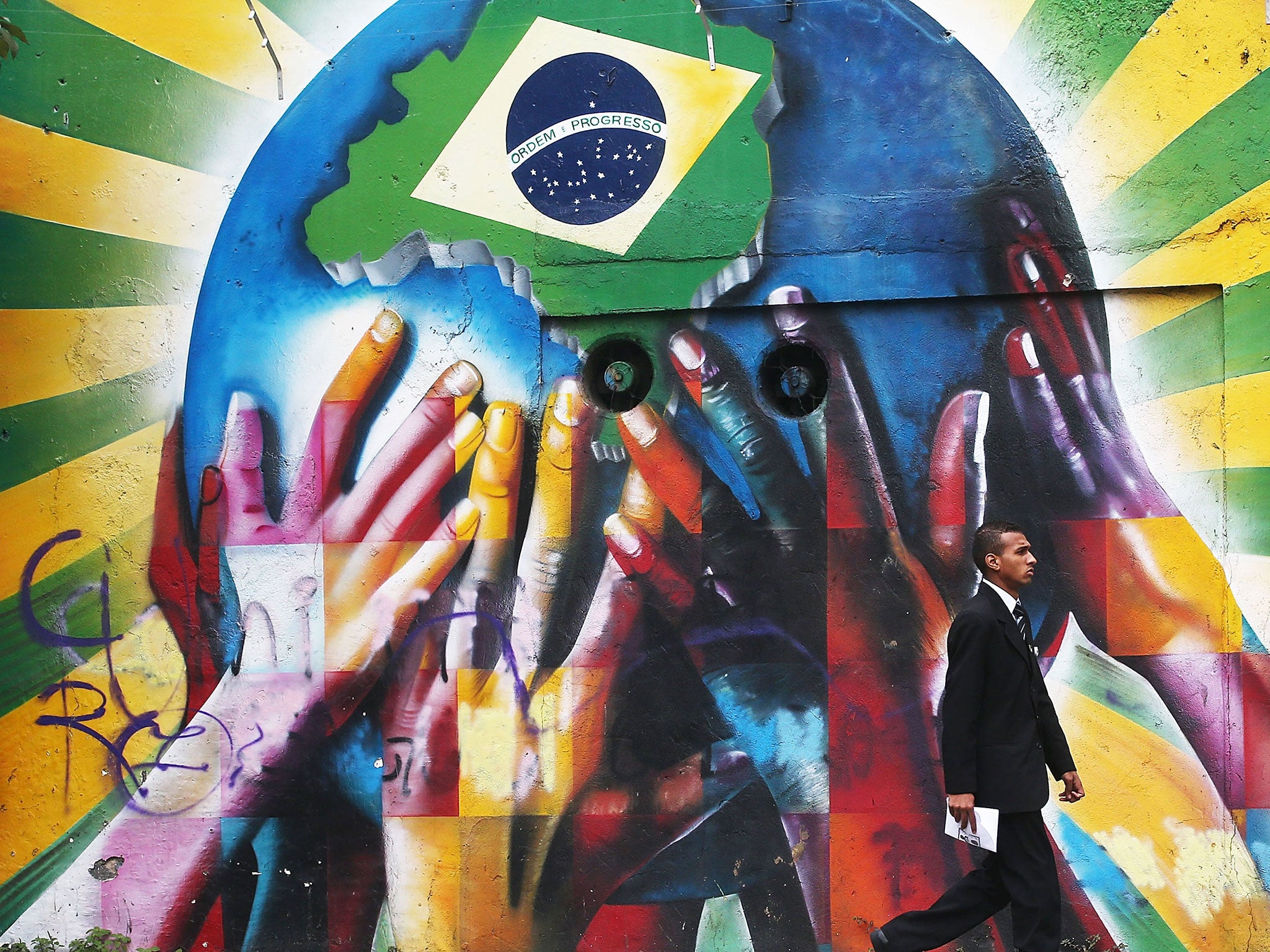 Brazil's World Cup street art ranges from the positive to the darkly political 