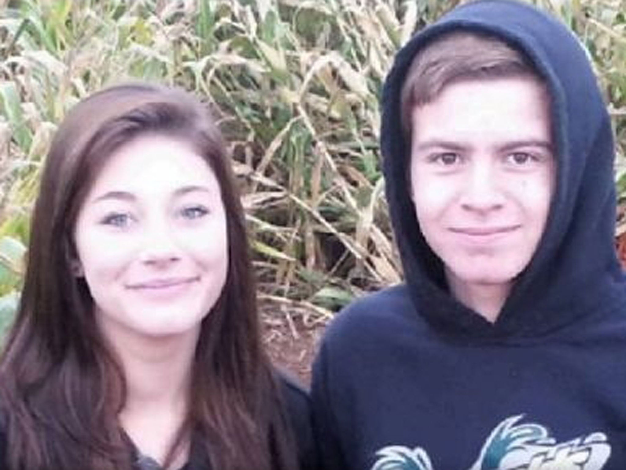 14-year-old Reynolds High School shooting victim Emilio Hoffman is pictured with his girlfriend Kaylah Ensign. A 15-year-old gunman who killed a student at an Oregon high school had an assault rifle, handgun and several magazines of ammunition hidden in a