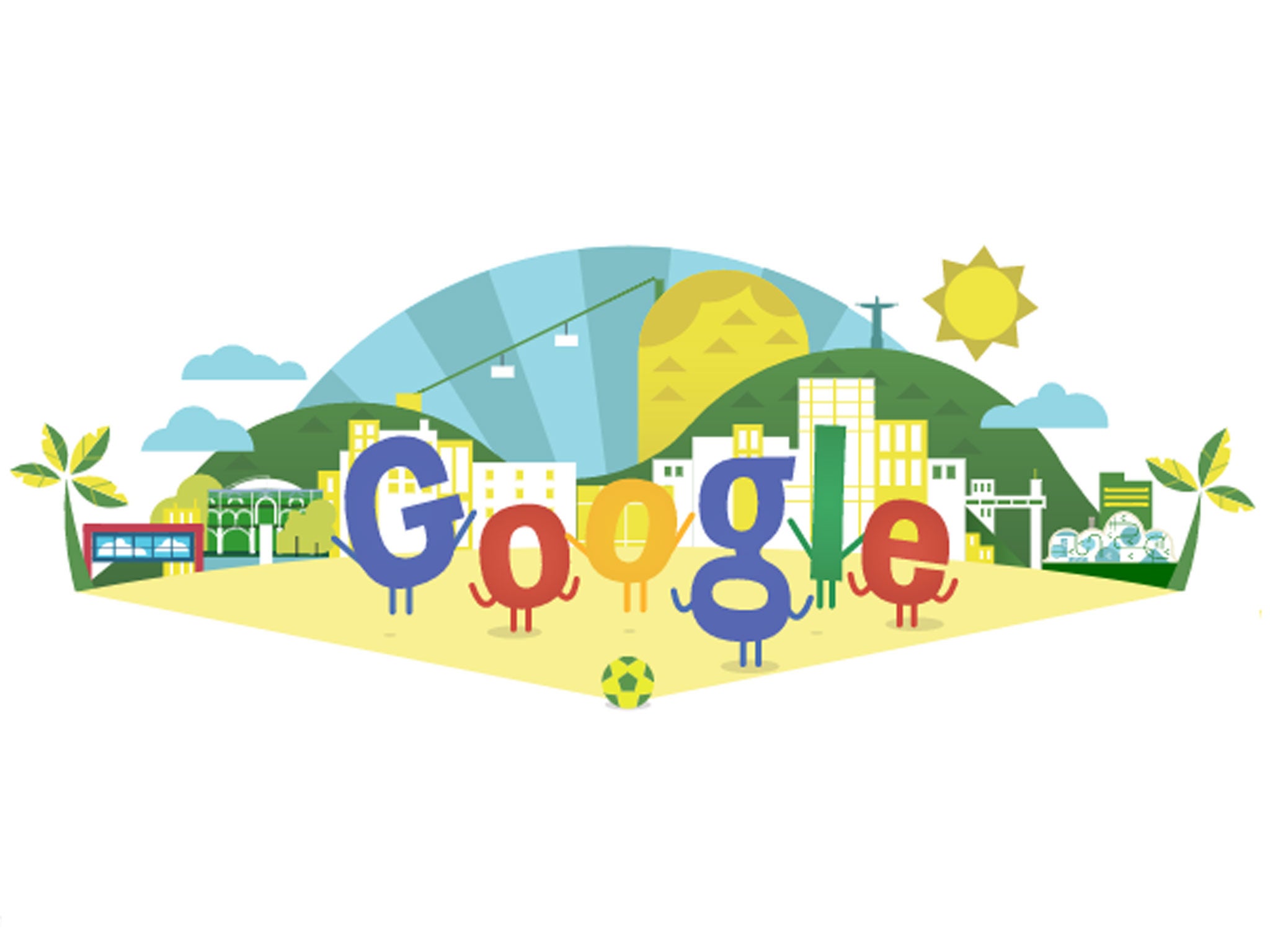A global Google Doodle released on 12 June 2014, to celebrate the start of the FIFA 2014 World Cup in Brazil