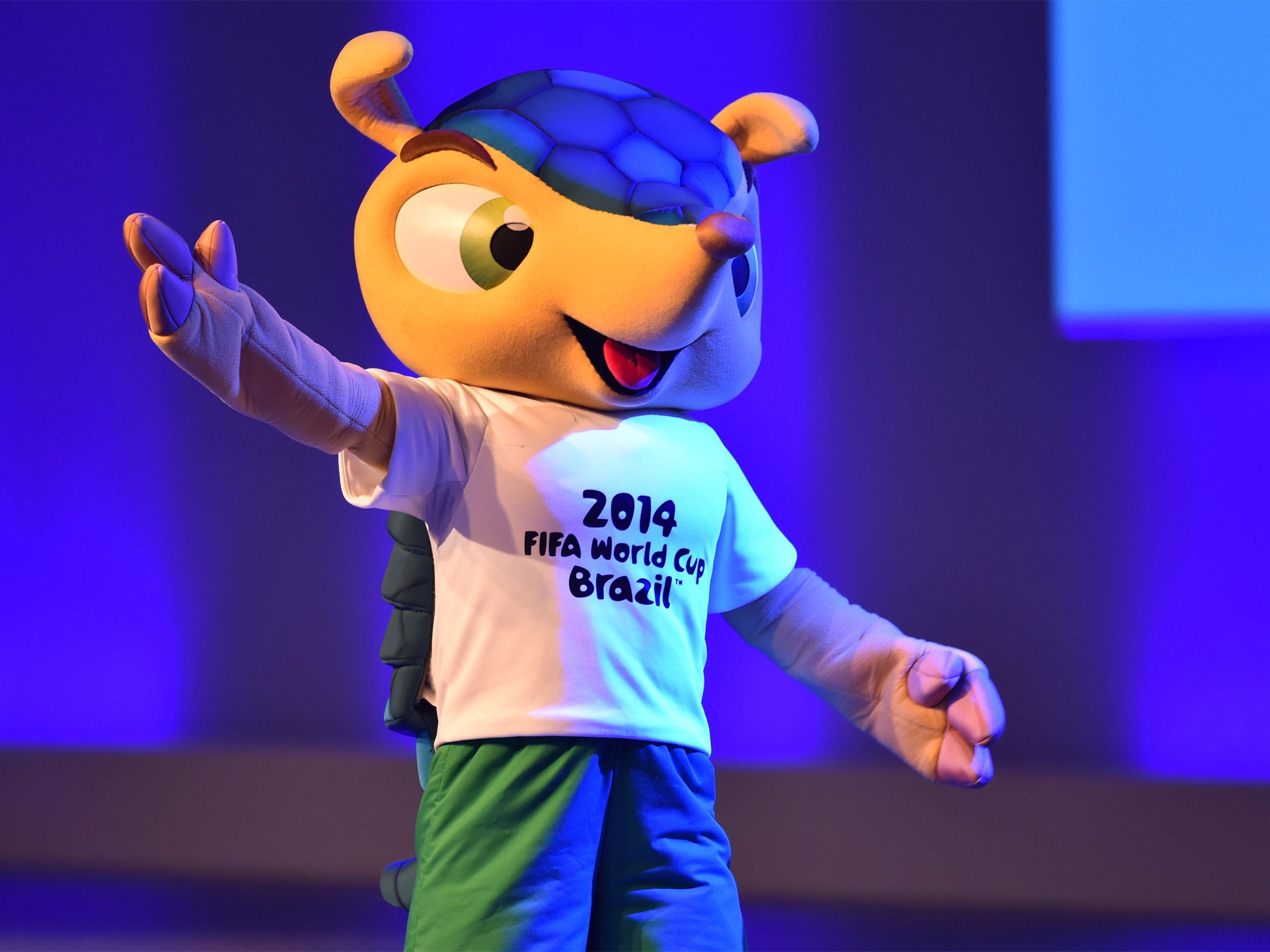 Fuleco, the official mascot of the Brazil World Cup