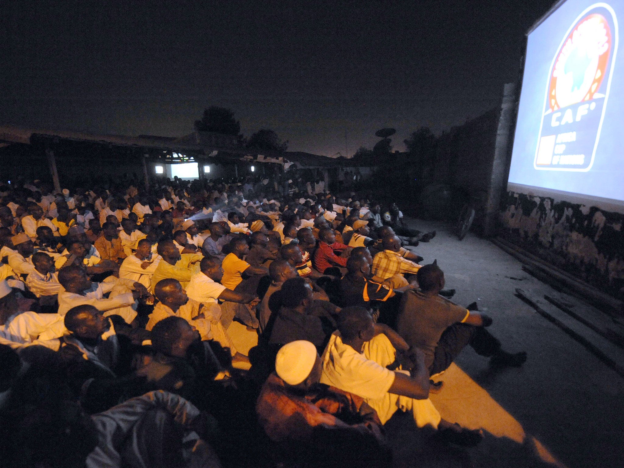 Nigerian football fans attend an open-air viewing of the 2013 African Cup of Nations final football match between Nigeria and Burkina Faso on 10 February, 2013 in Kano (AFP)