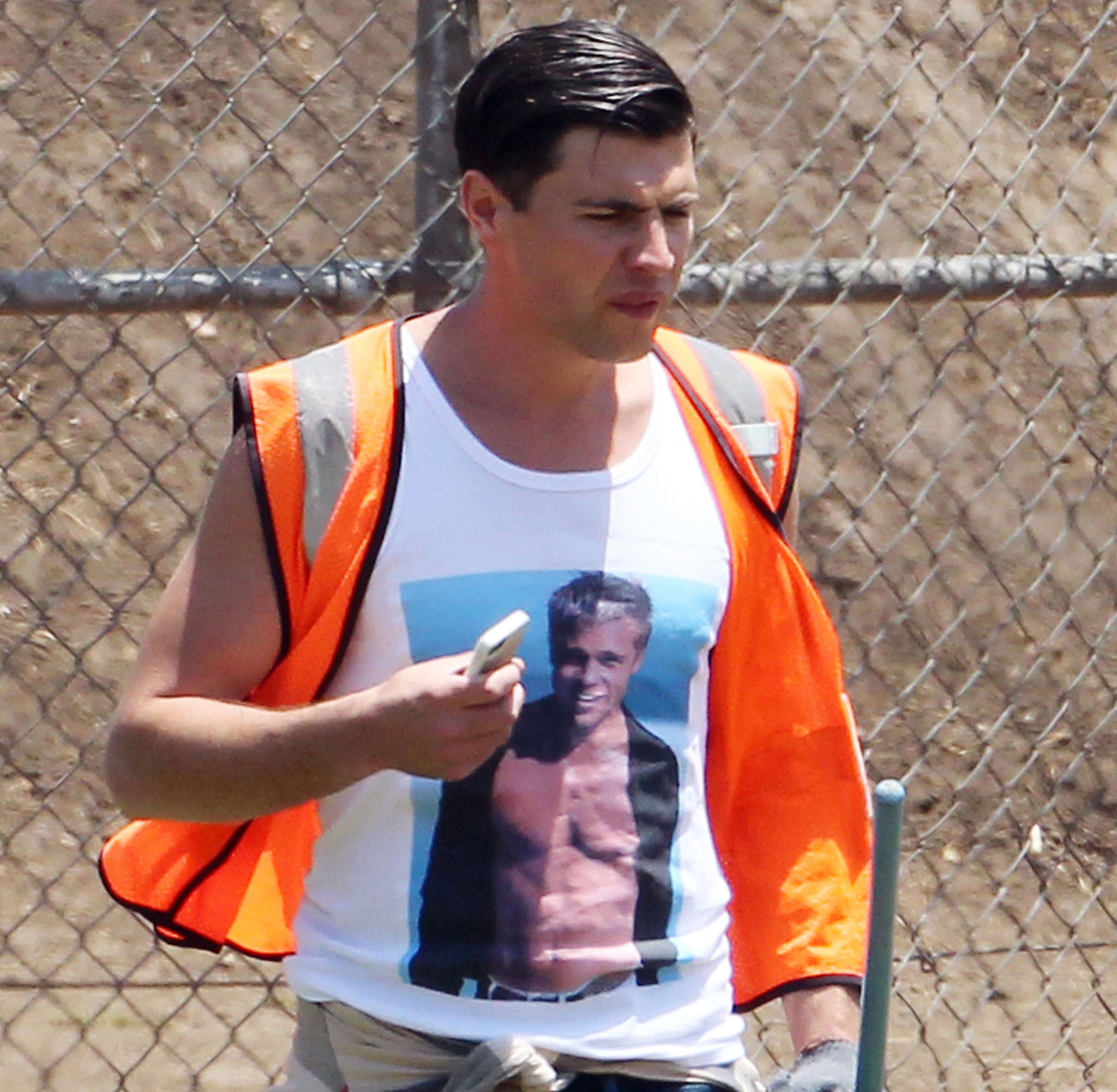 Vitalii Sediuk performs community service at Griffith Park Recreation park on 11 June, 2014, in Los Angeles, California