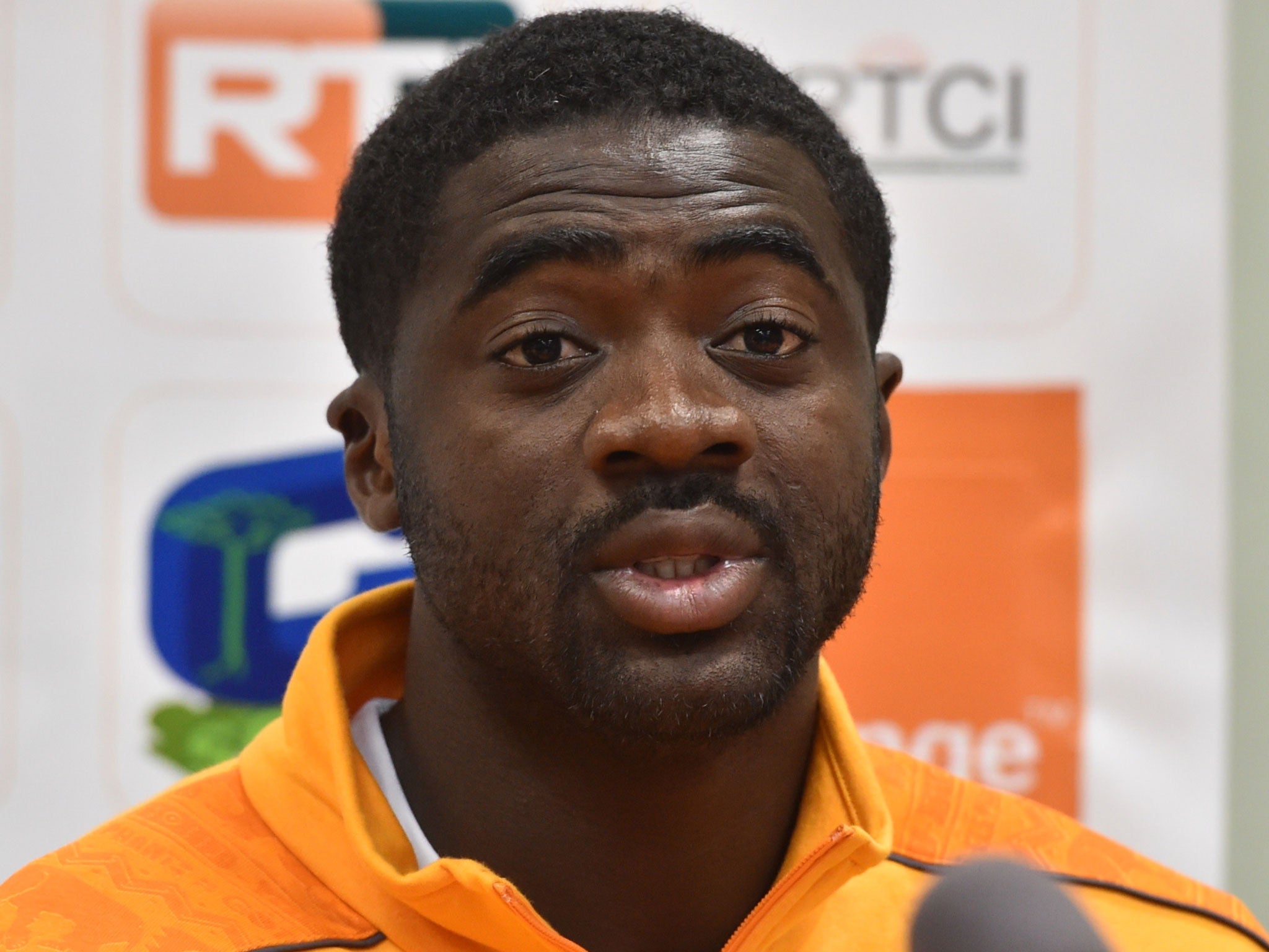 Ivory Coast's defender Kolo Toure gives a press conference