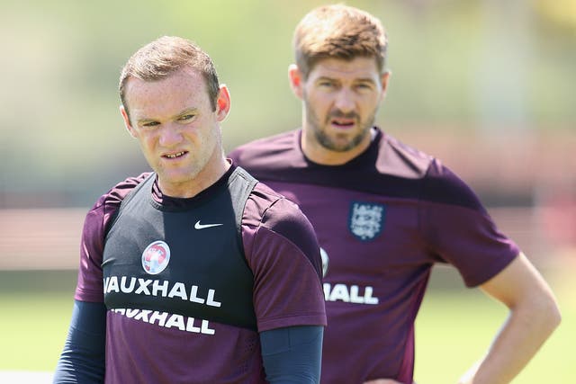 Steven Gerrard and Wayne Rooney
