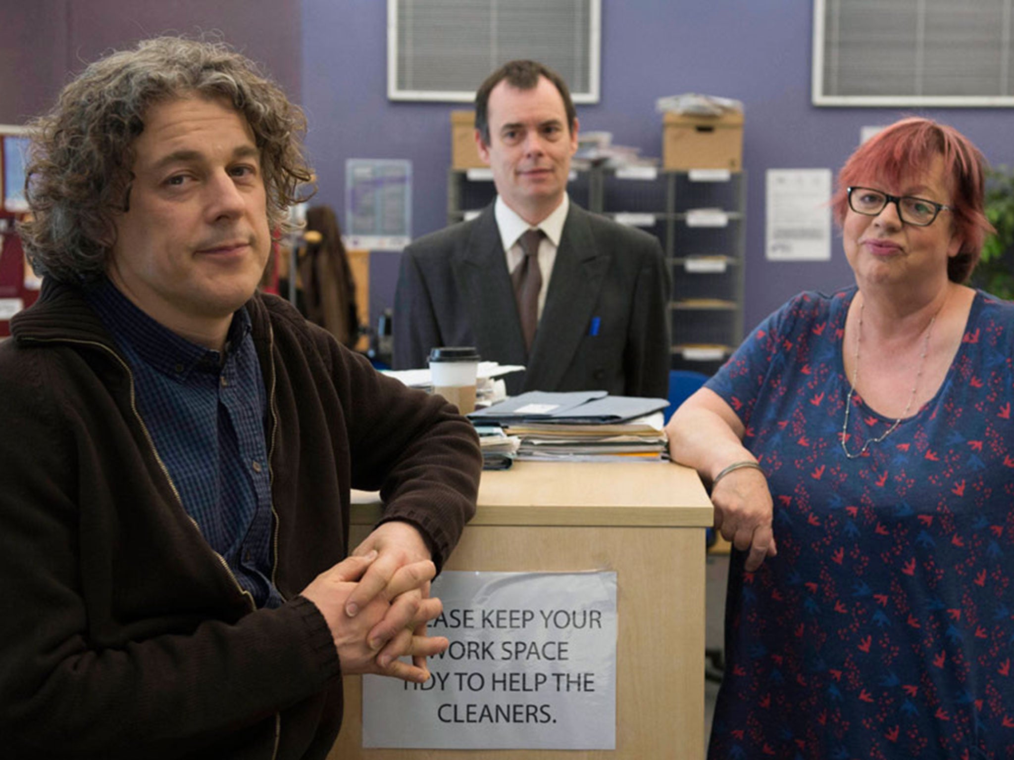 Alan Davies, Kevin Eldon and Jo Brand in 'Playhouse Presents: Damned'