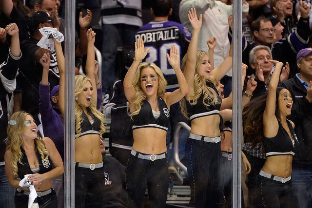 Behind the glamorous image of the Los Angeles Kings’ ice girls is a world of strict working conditions and humiliating tasks
