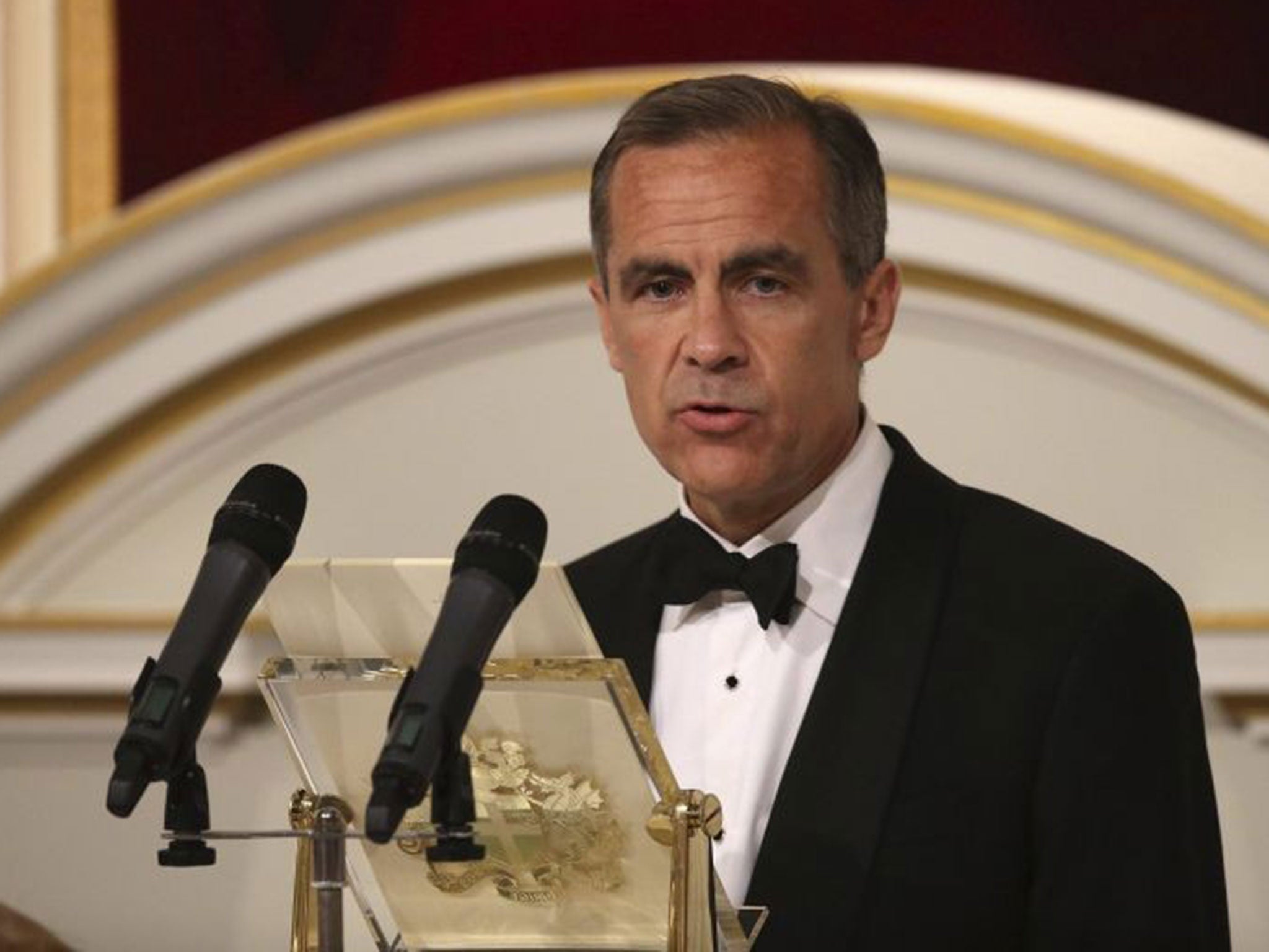 Mark Carney was speaking at his first Mansion House speech since becoming governor