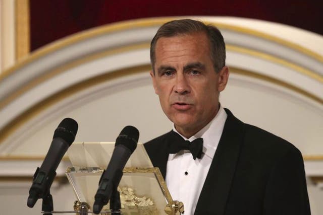 Mark Carney was speaking at his first Mansion House speech since becoming governor