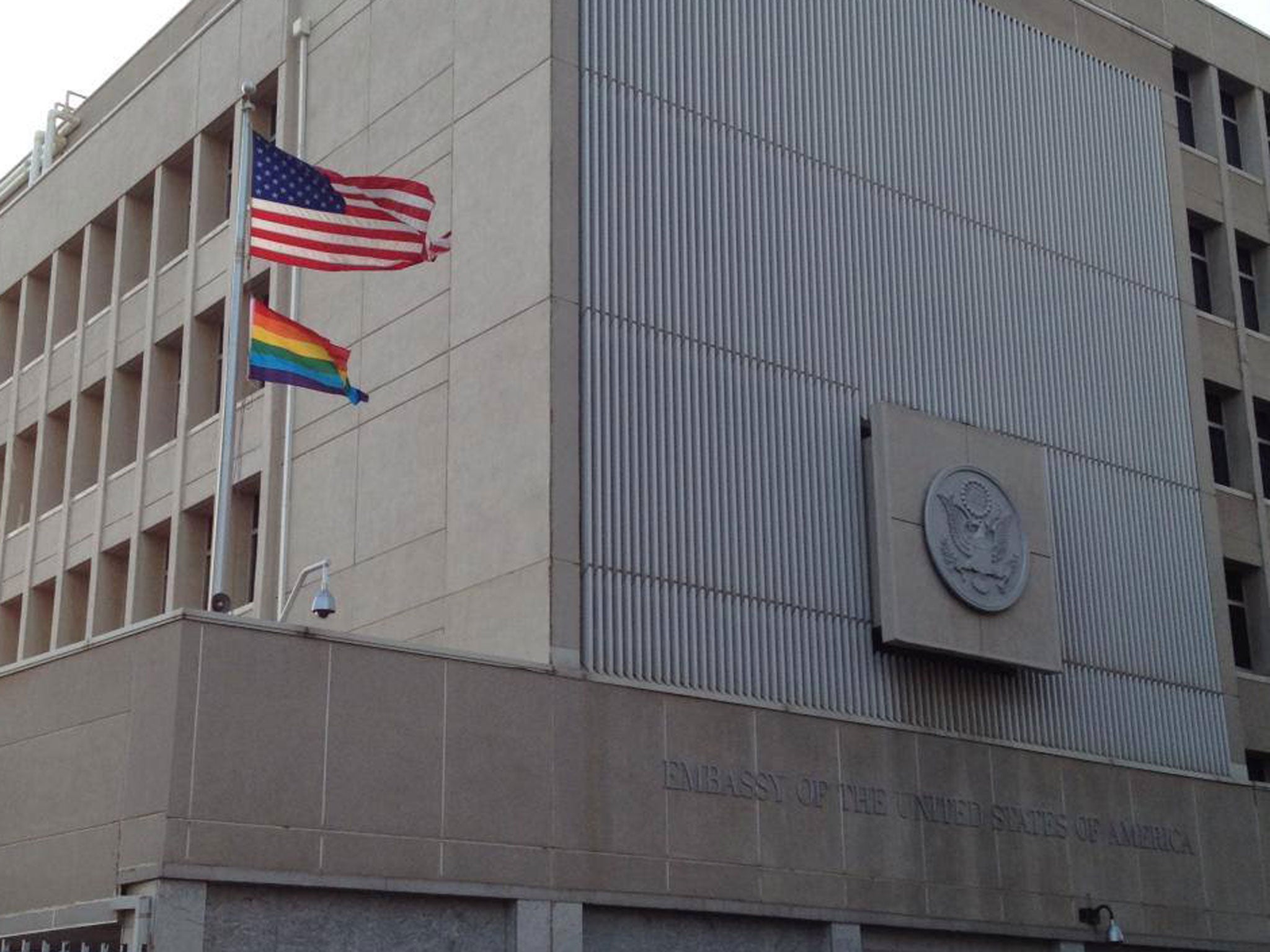 The US embassy in Tel Aviv faced a backlash of criticism after it raised the rainbow flag next to the American flag above its office for the first time in history earlier this week.