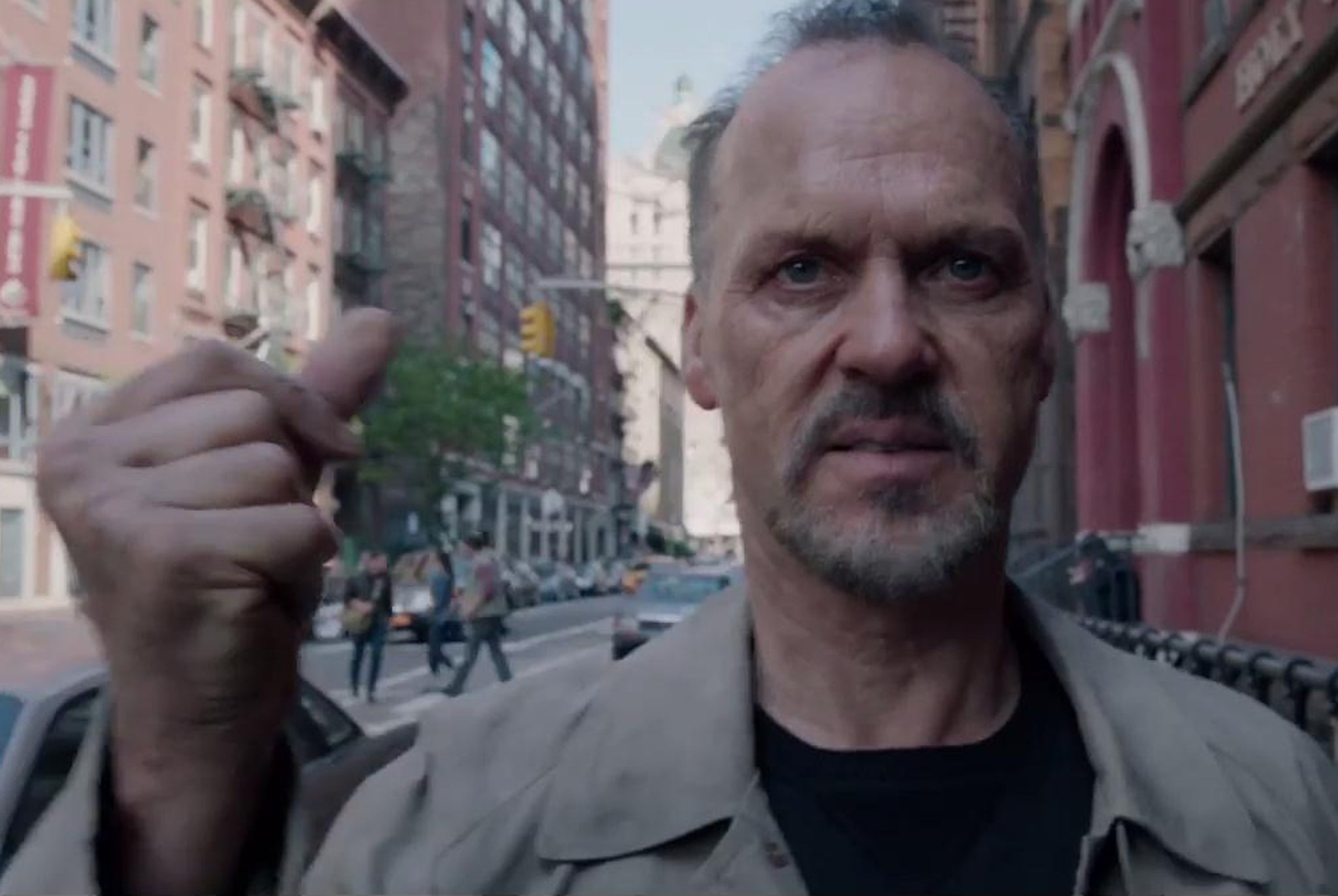 Michael Keaton stars as a washed-up superhero actor in Birdman