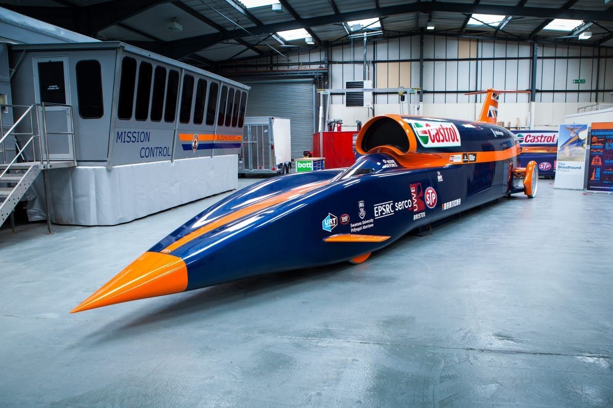 A full-scale model of the Bloodhound SSC.
