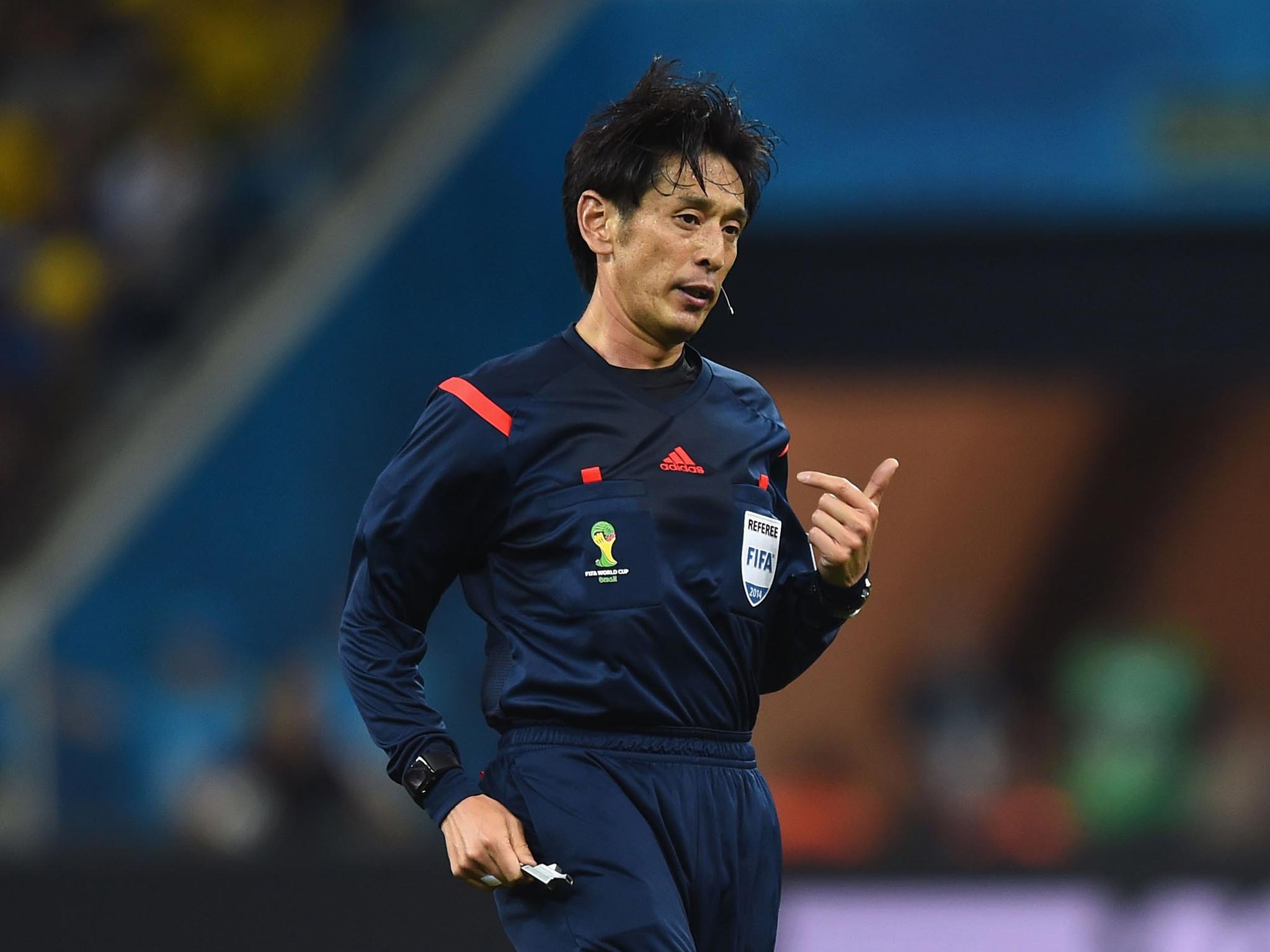 Japanese referee Nishimura, who had a rather peculiar interpretation of the rules