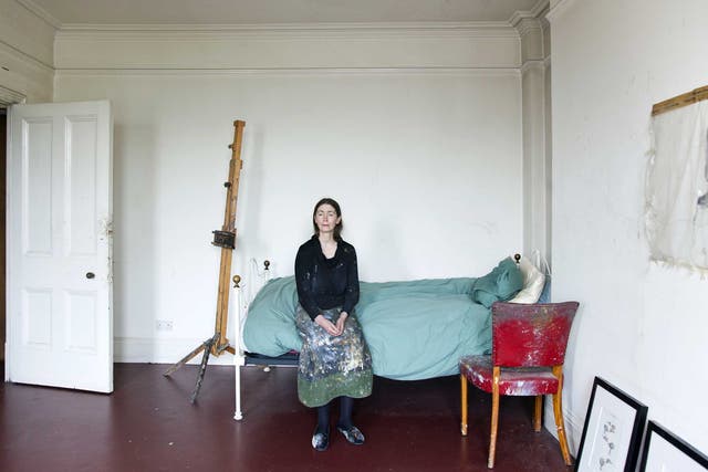 Paul's flat-come-studio is a spartan space bought for her by Freud when they were an item