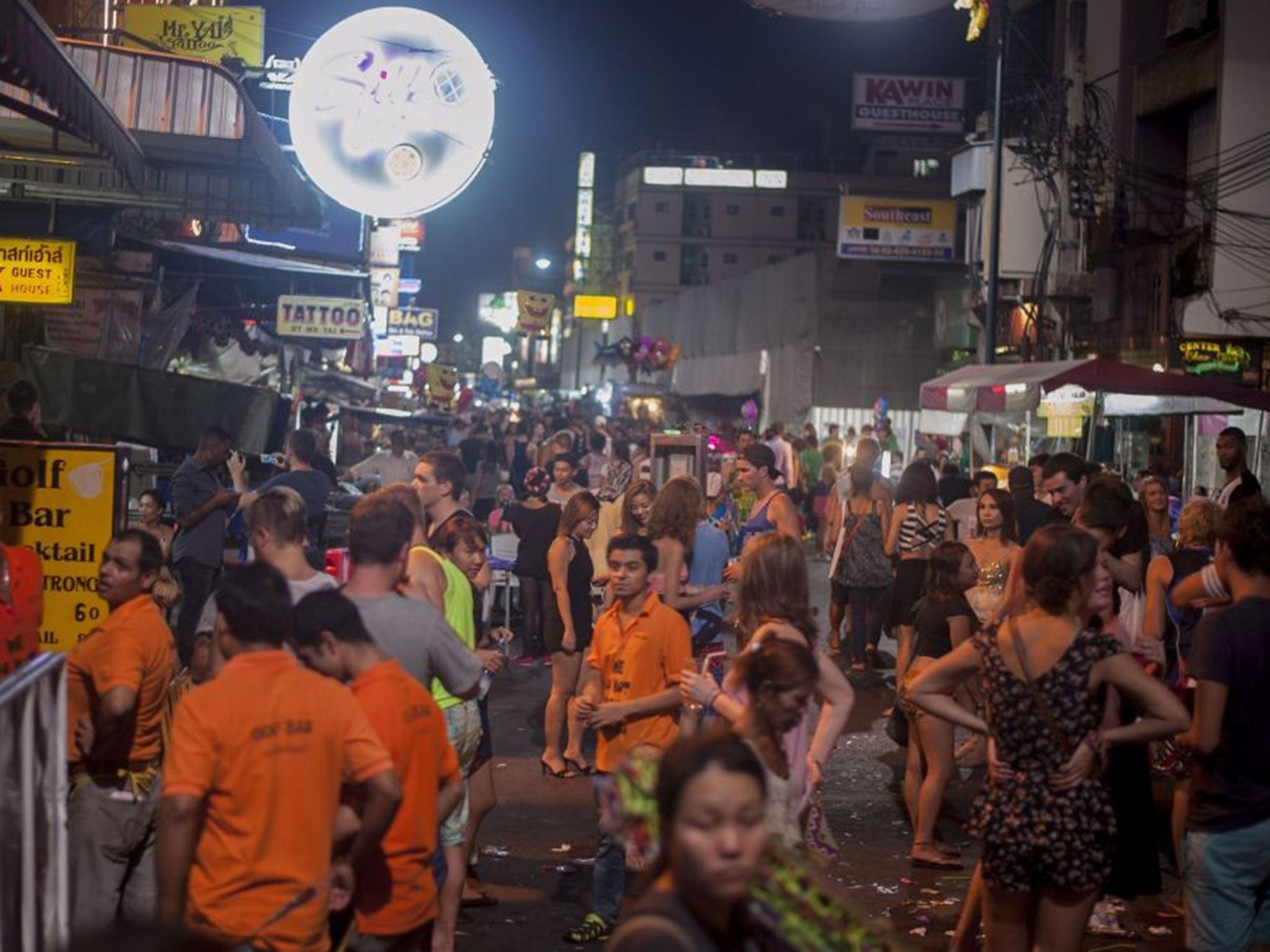 The Khao San Road at curfew on 1 June 2014.