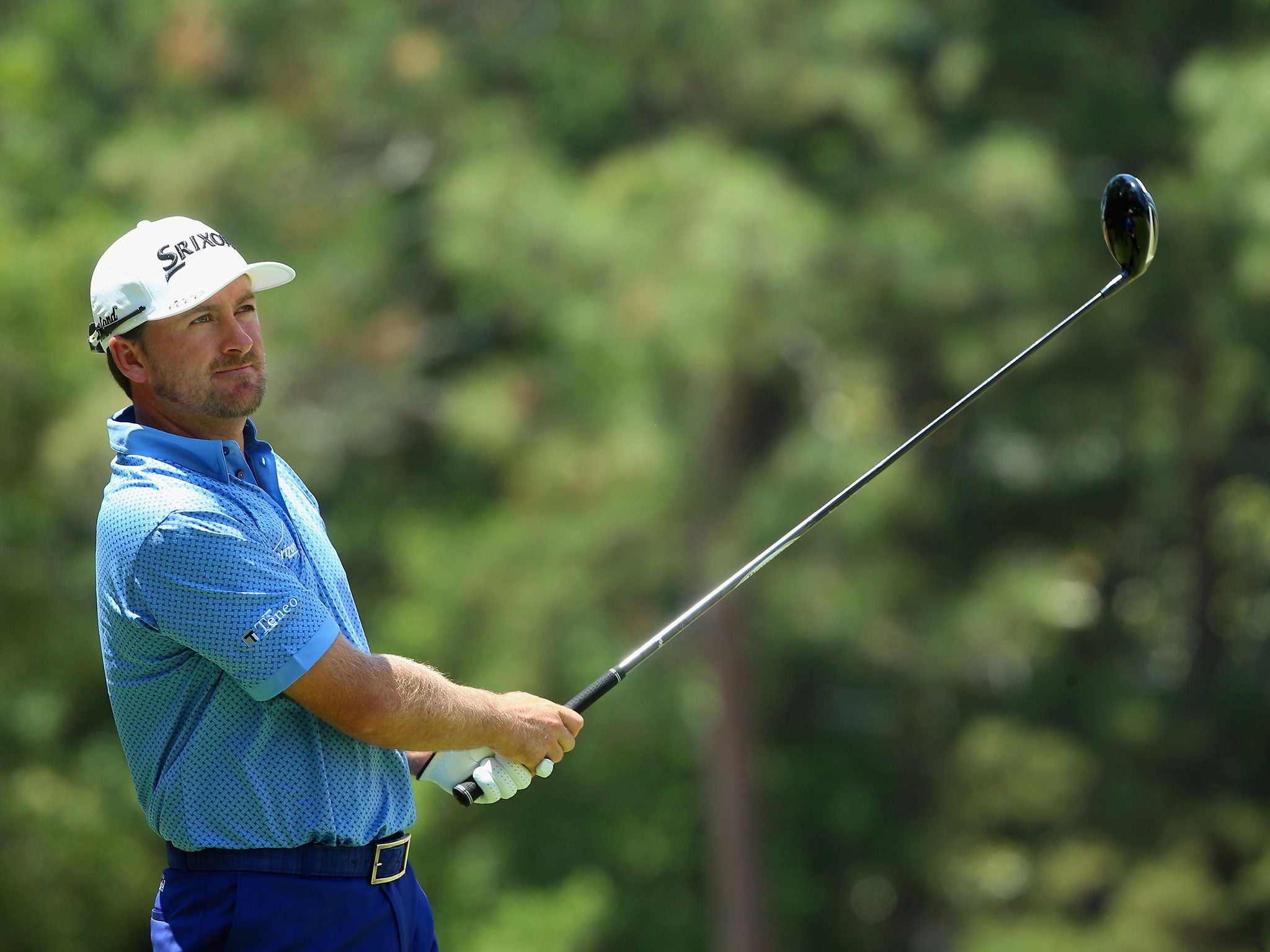 Graeme McDowell hits a tee shot