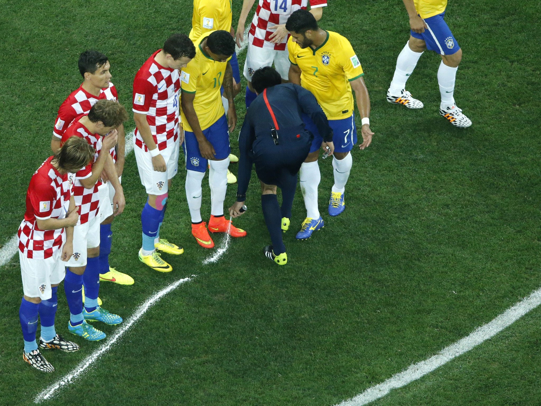 World Cup 2014: What is the vanishing spray being used in Brazil?, The  Independent