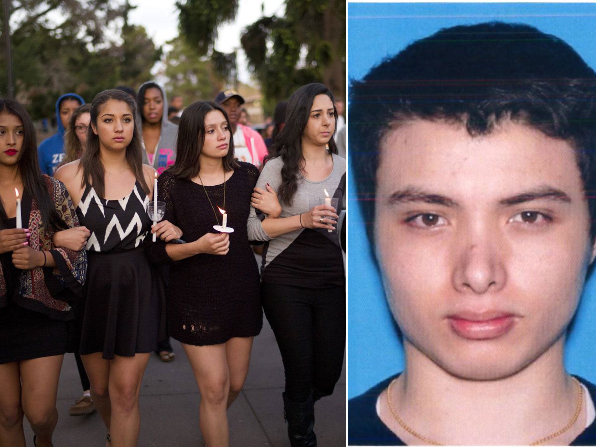 British born Elliot Rodger, right, murdered six students during a stabbing and shooting spree 