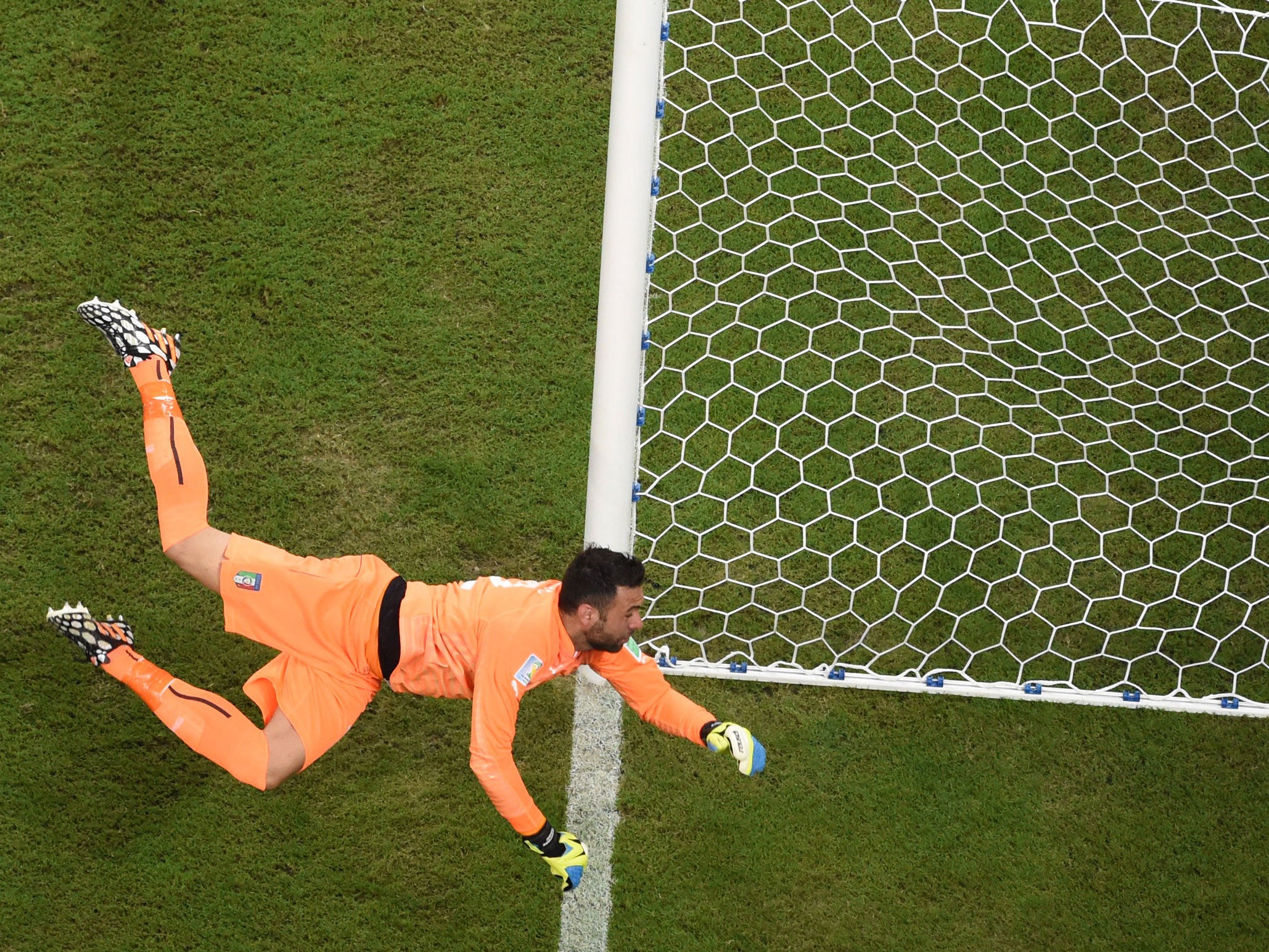 Salvatore Sirigu makes a save