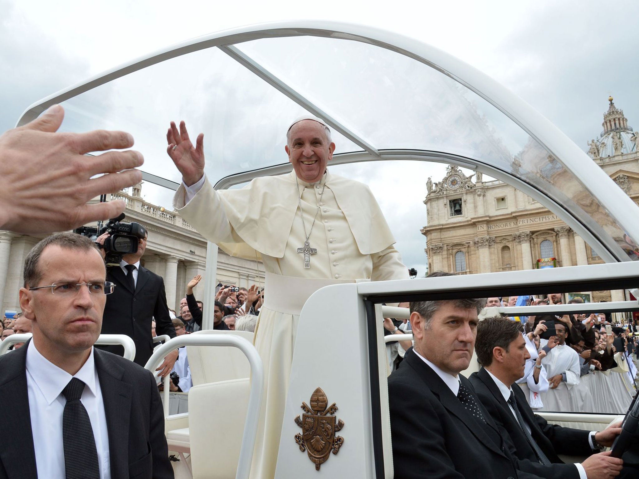Pope Francis agreed to use the Popemobile in April in Rome