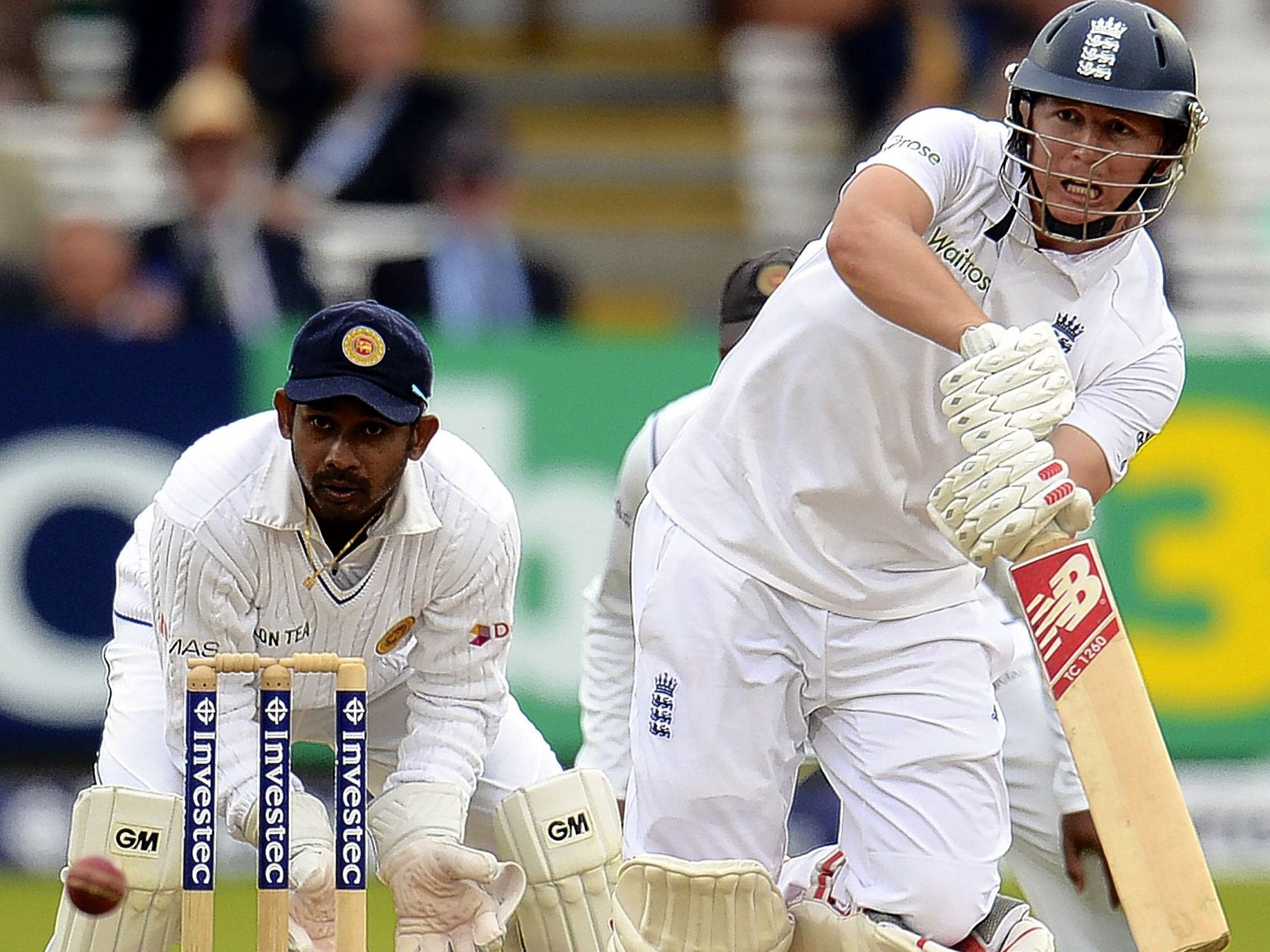 Gary Ballance on his way to a century while