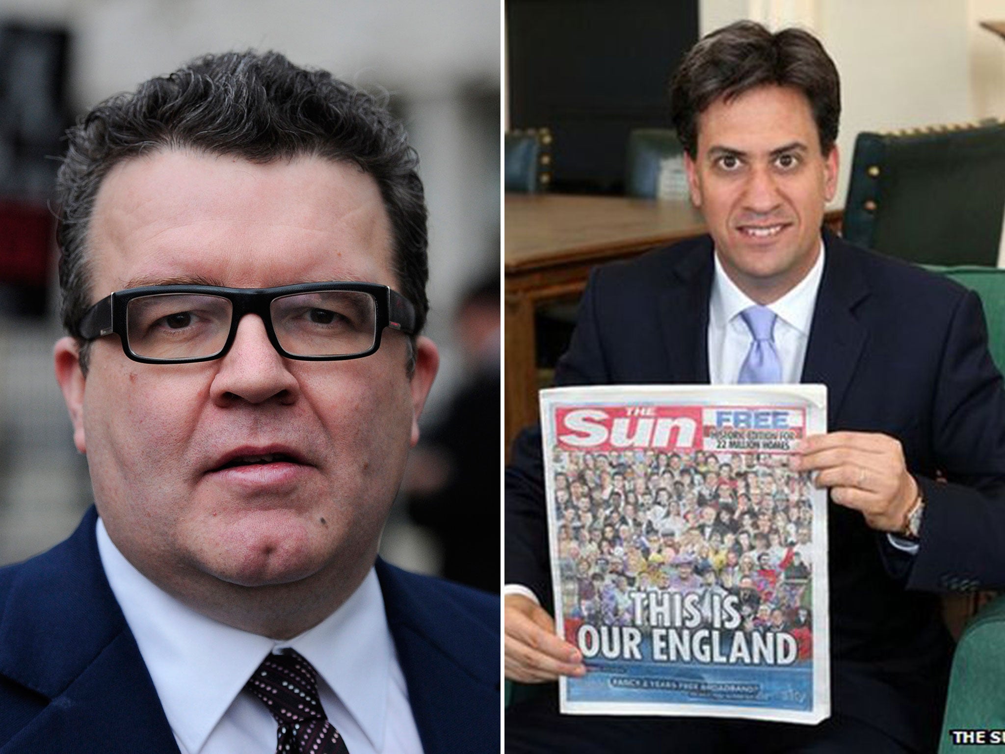 Tom Watson was outspoken in his criticism of Mr Miliband’s decision to pose with a copy of the Sun