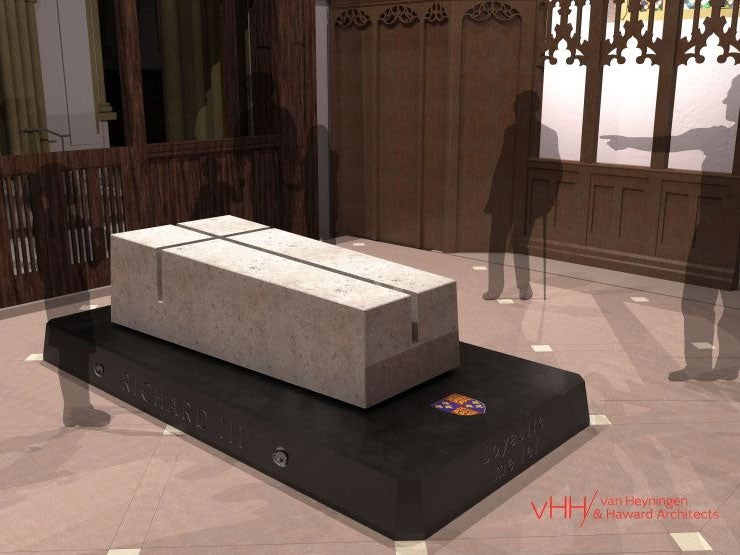 The final design for the tomb in which Richard III's remains will be reinterred next year (van Heyningen & Haward Architects)