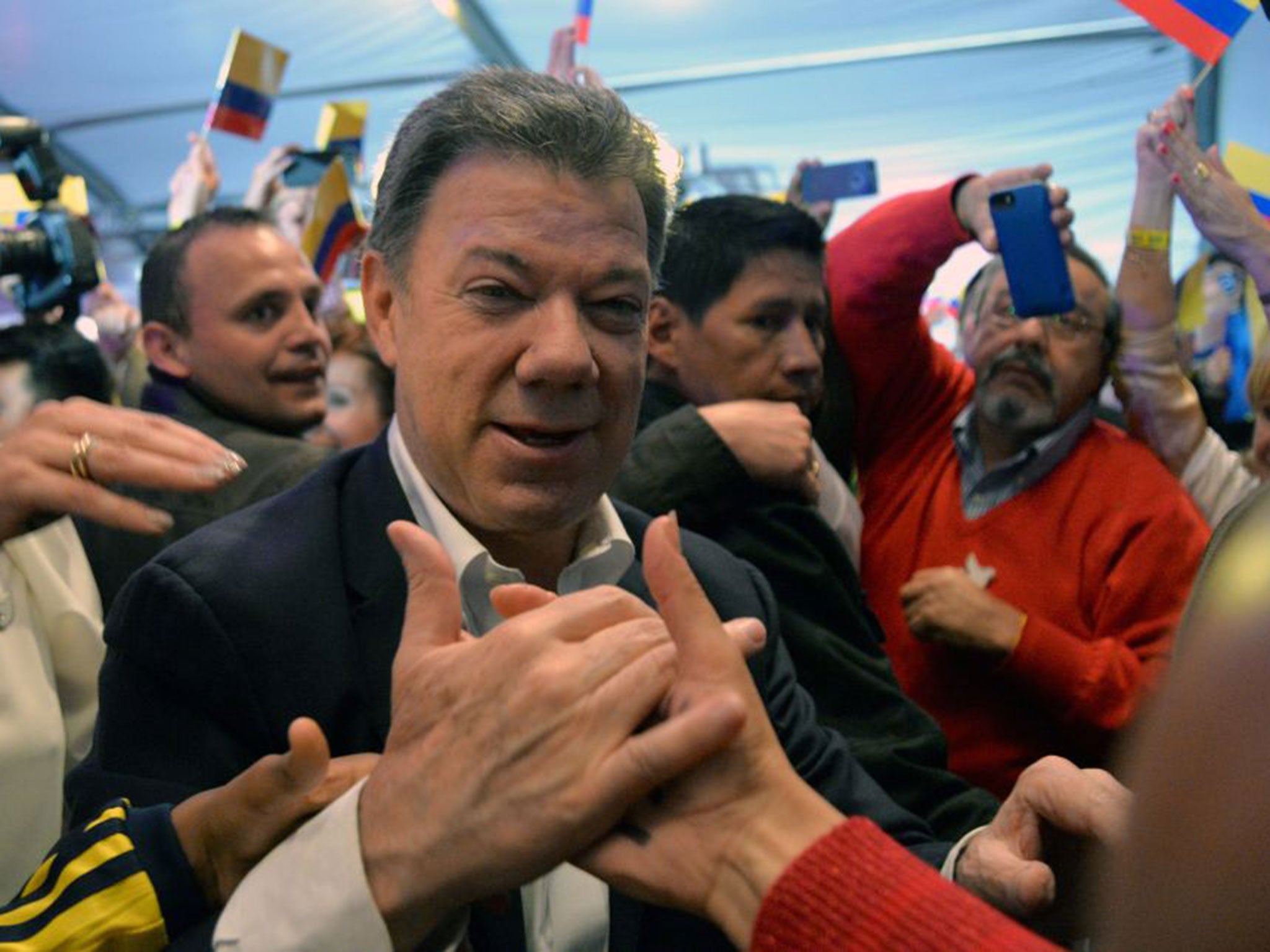 Juan Manuel Santos won nearly 51 per cent of the vote