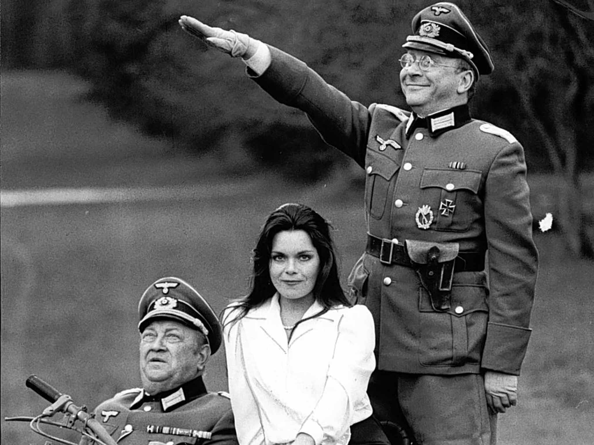 Kelly, right, as Captain Geering in 'Allo 'Allo, with Richard Marner and Francesa Gonshaw