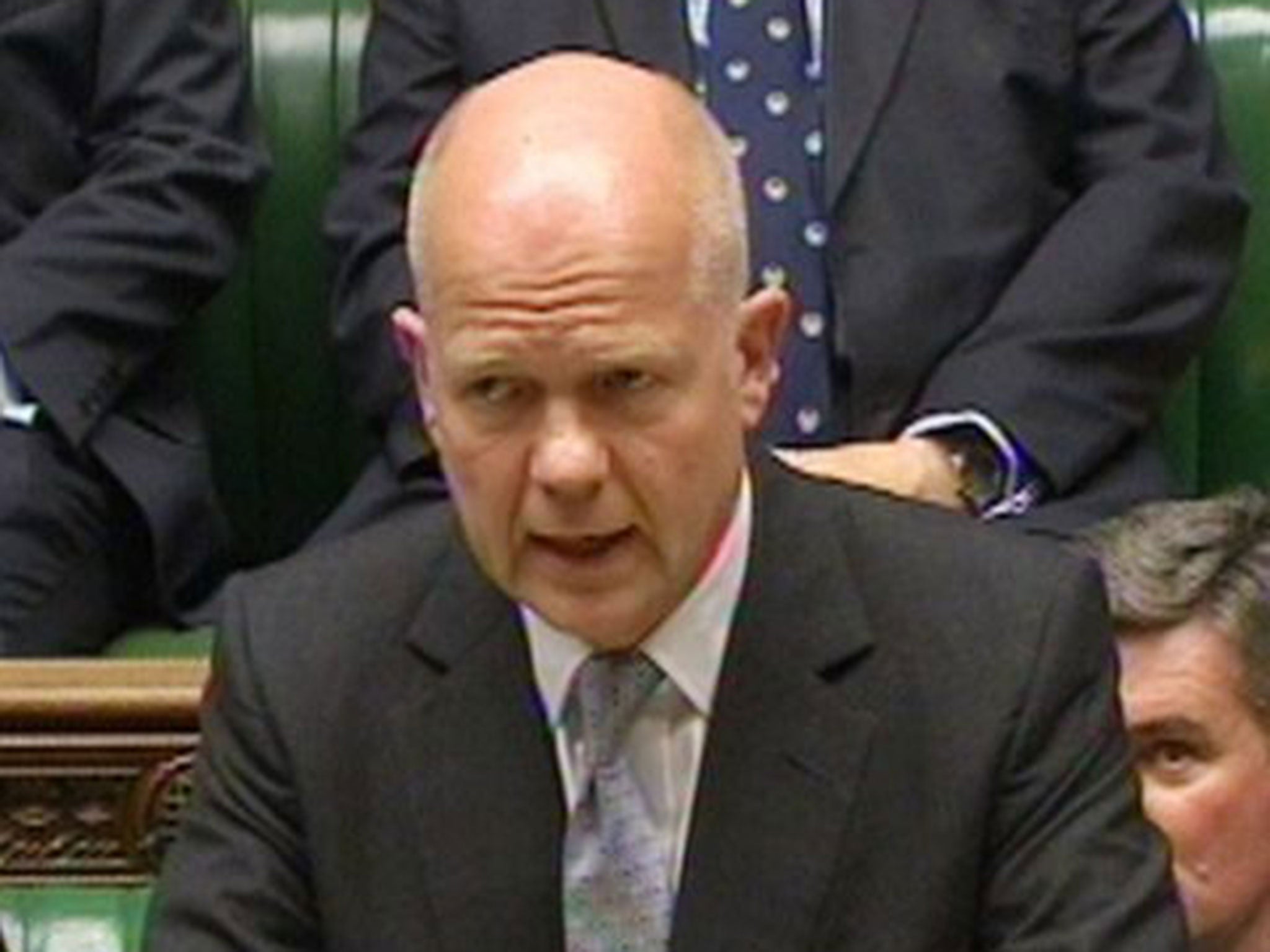 William Hague speaking in the House of Commons