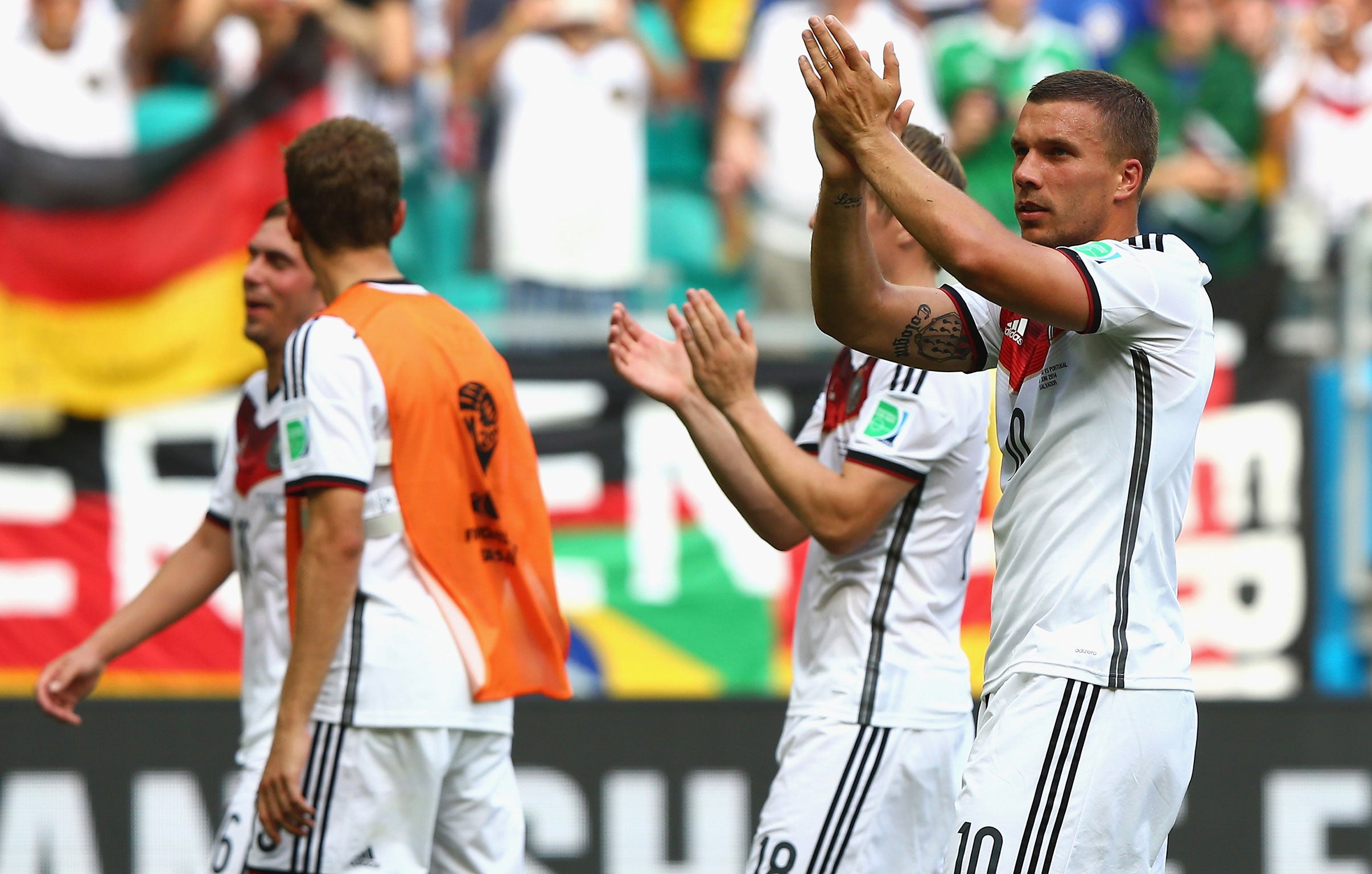 Lukas Podolski after Germany beat Portugal 4-0 in the World Cup