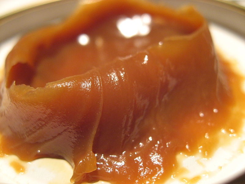 Dulce de leche is usually served on pancakes or poured over fruit