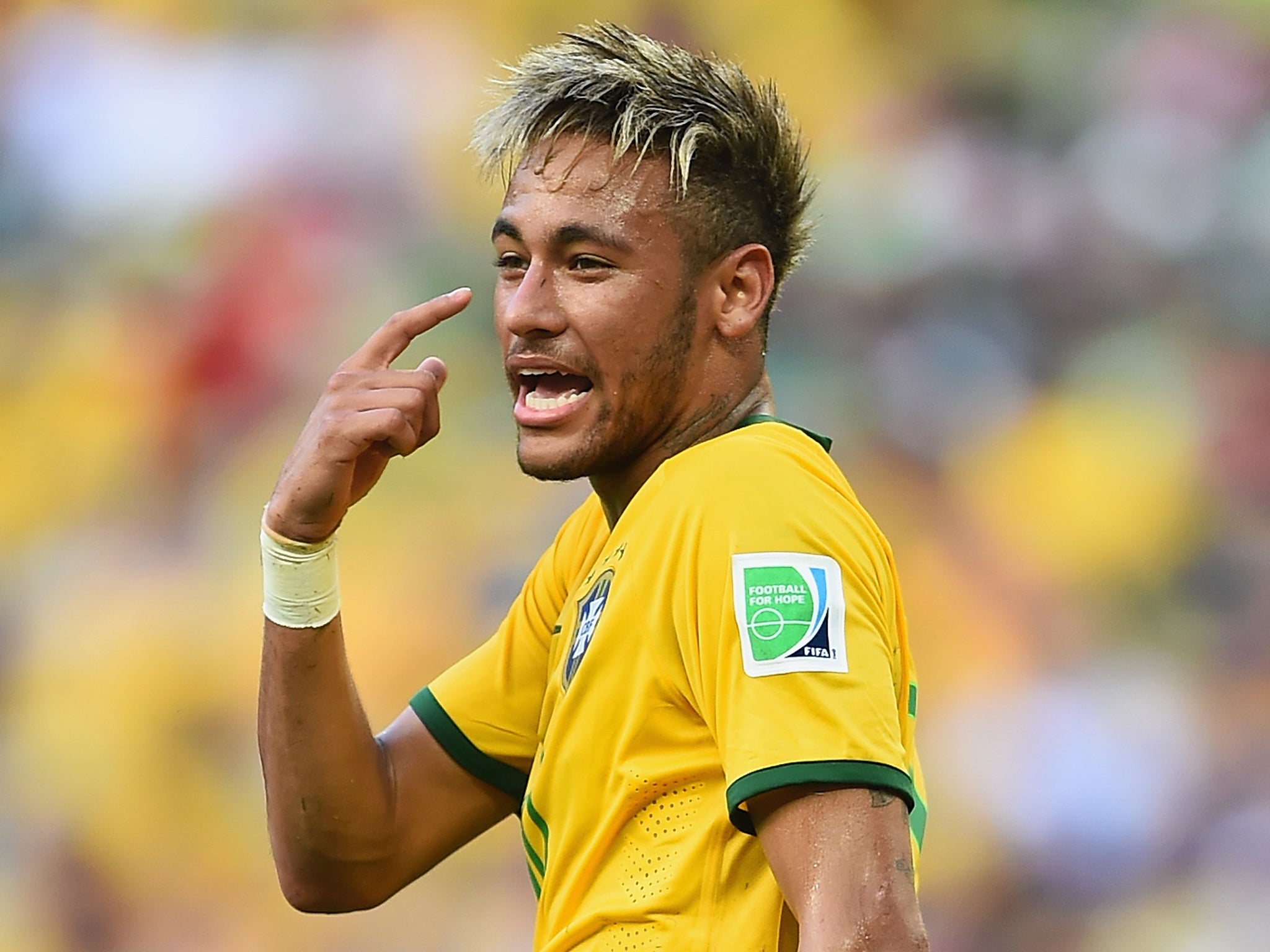 Neymar pictured against Mexico