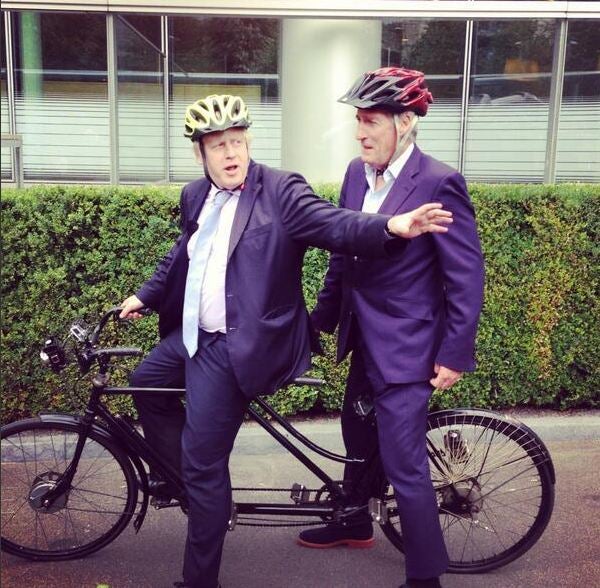 Newsnight teased Johnson and Paxman's bike ride on Twitter