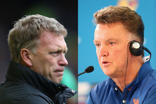 David Moyes was replaced by Louis van Gaal as Manchester United manager