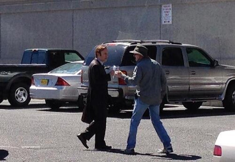 Bob Odenkirk films scenes for Better Call Saul