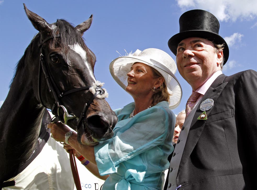 Lord and Lady Webber with The Fugue, winner of the Prince Wales’s Stakes at Royal Ascot