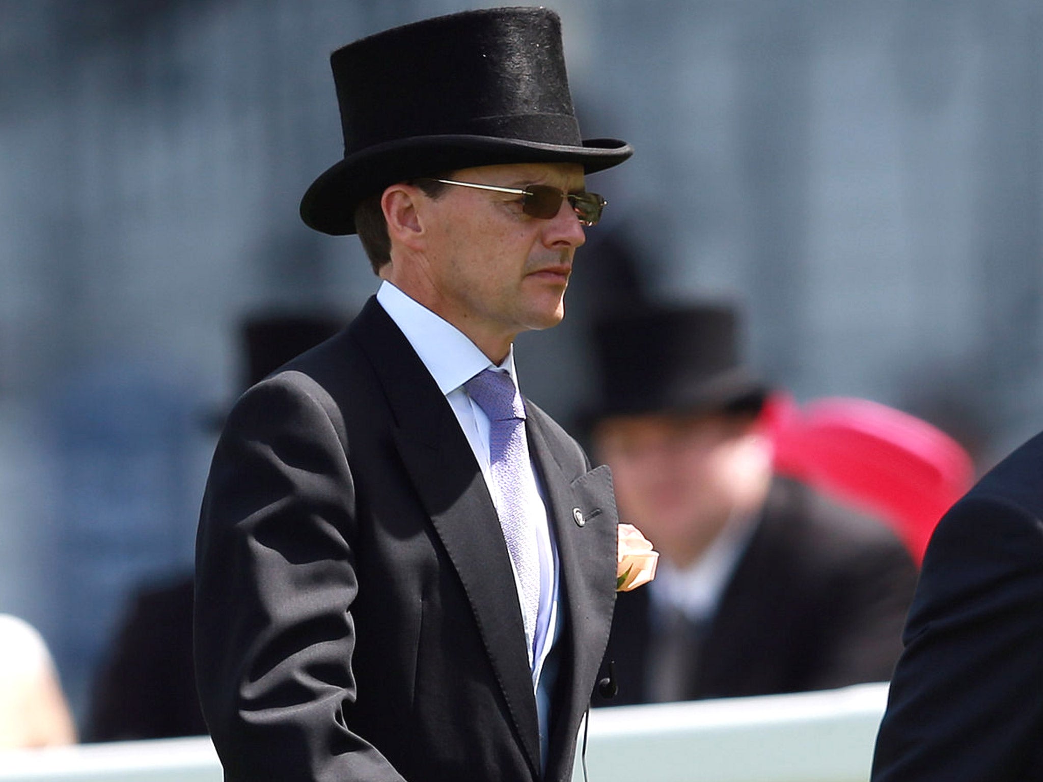 Trainer Aidan O'Brien walks the course during Royal Ascot