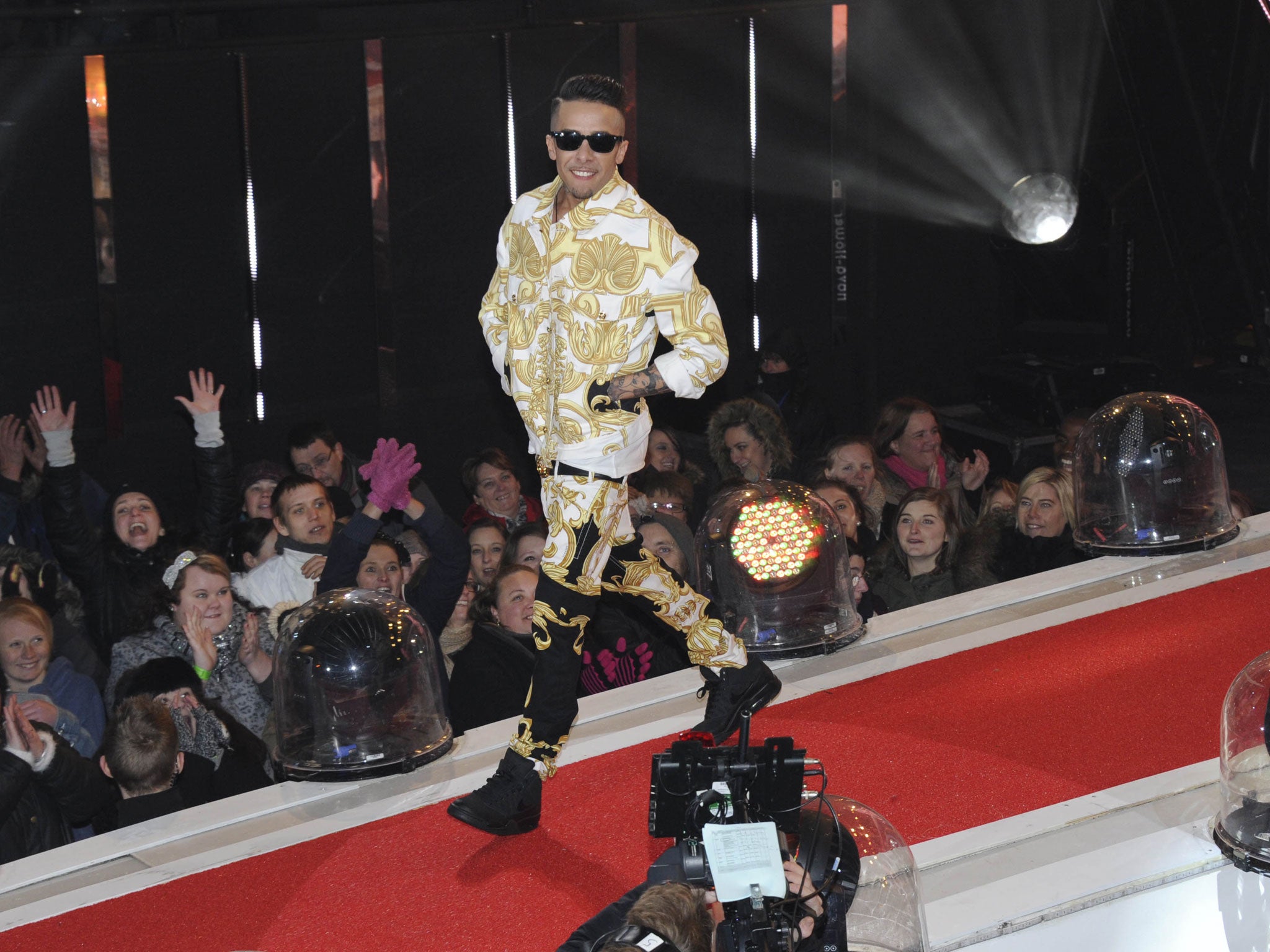 Dappy enters the Celebrity Big Brother House at Elstree Studios on 3 January, 2014, in Borehamwood, England