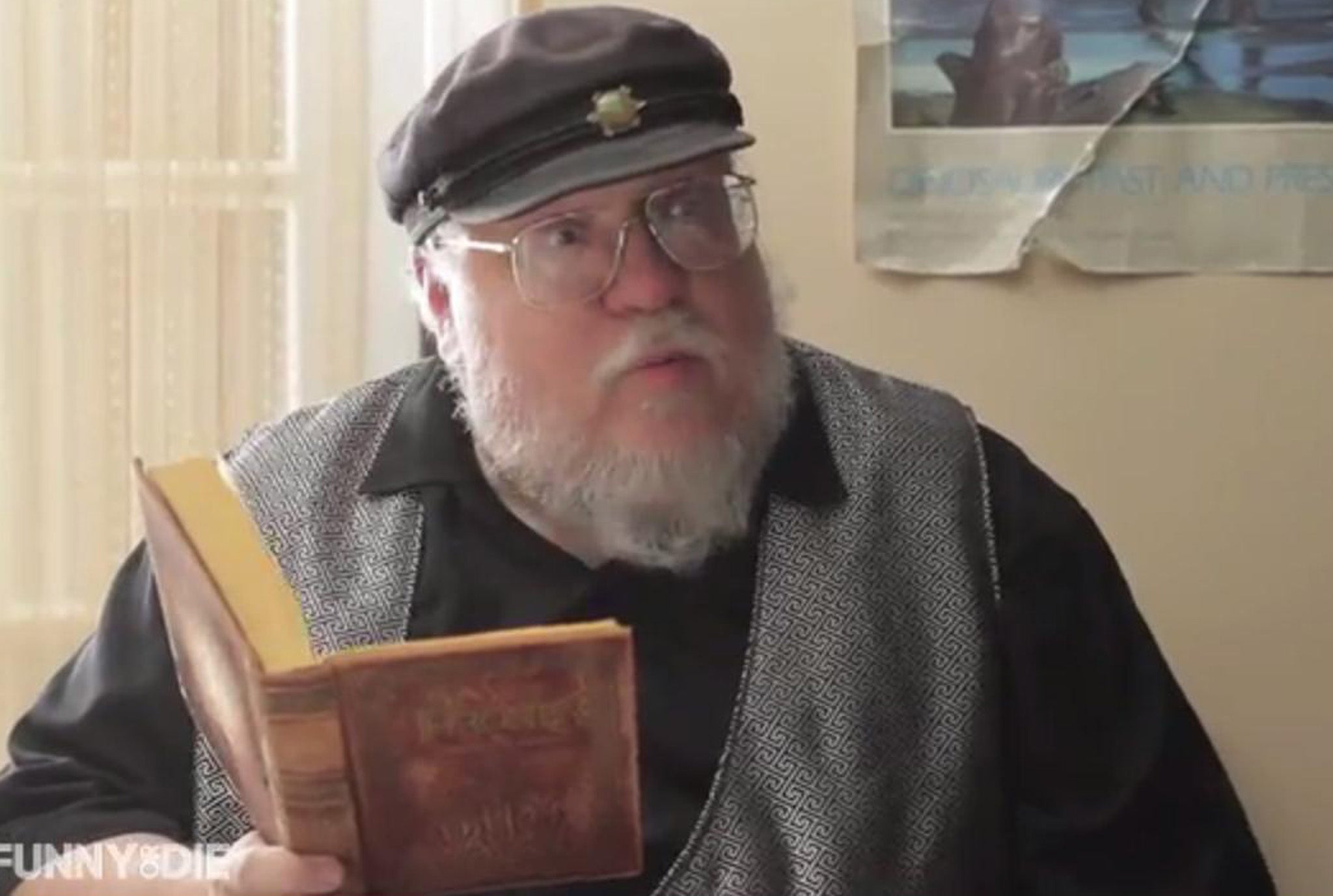 George RR Martin mocks his fictional grandson for protesting about two men kissing