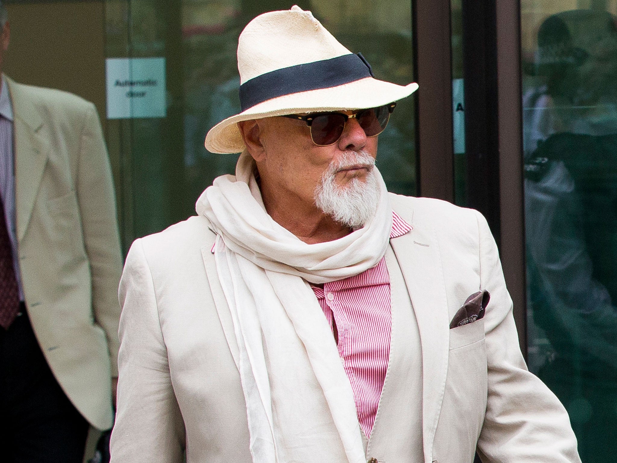 Gary Glitter departs court after facing charges of sexual offences at The City of Westminster Magistrates Court on June 19, 2014 in London, England.
