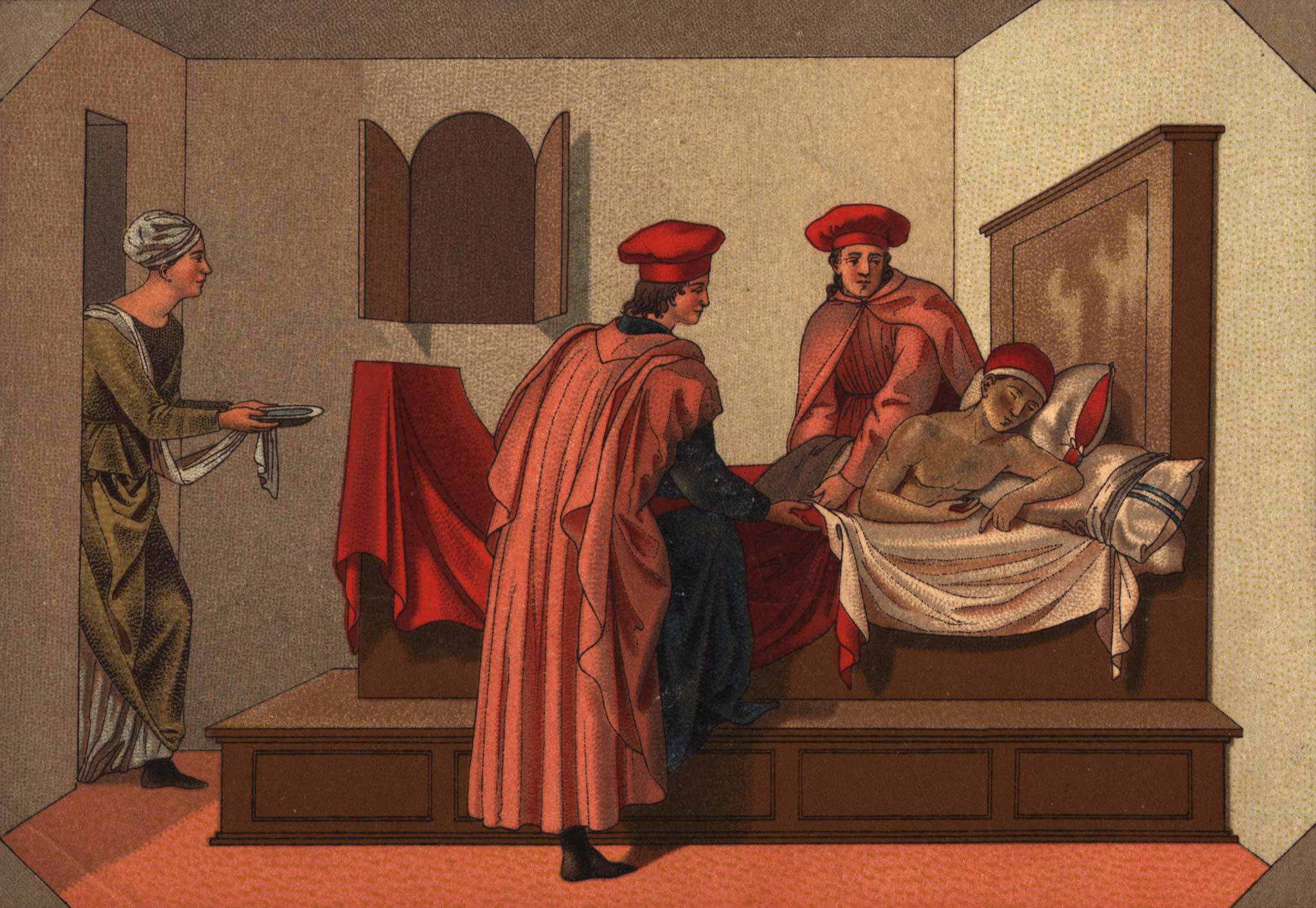 Doctor, doctor!: Healthcare has come a long way since this 1450 scene depicted in 'After Francesco Pesellino'