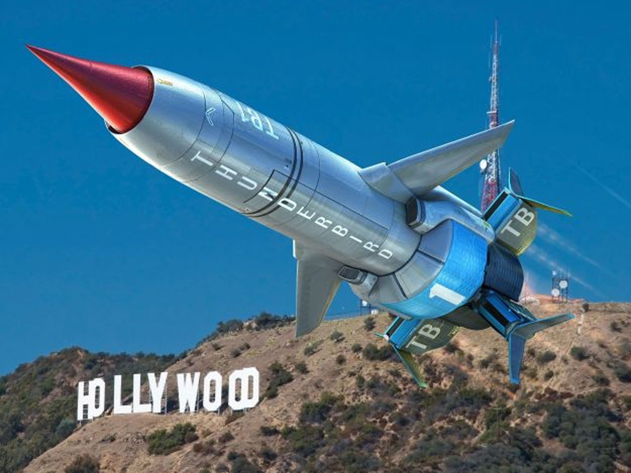 The new Thunderbird 1 which will feature in their new show Thunderbirds Are Go!