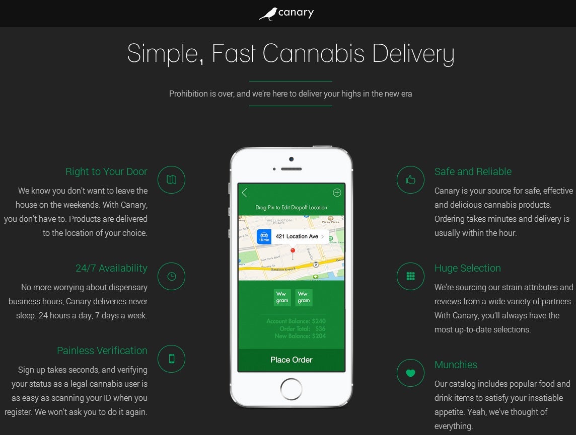 Canary claims to have a wide selection of strains to choose from