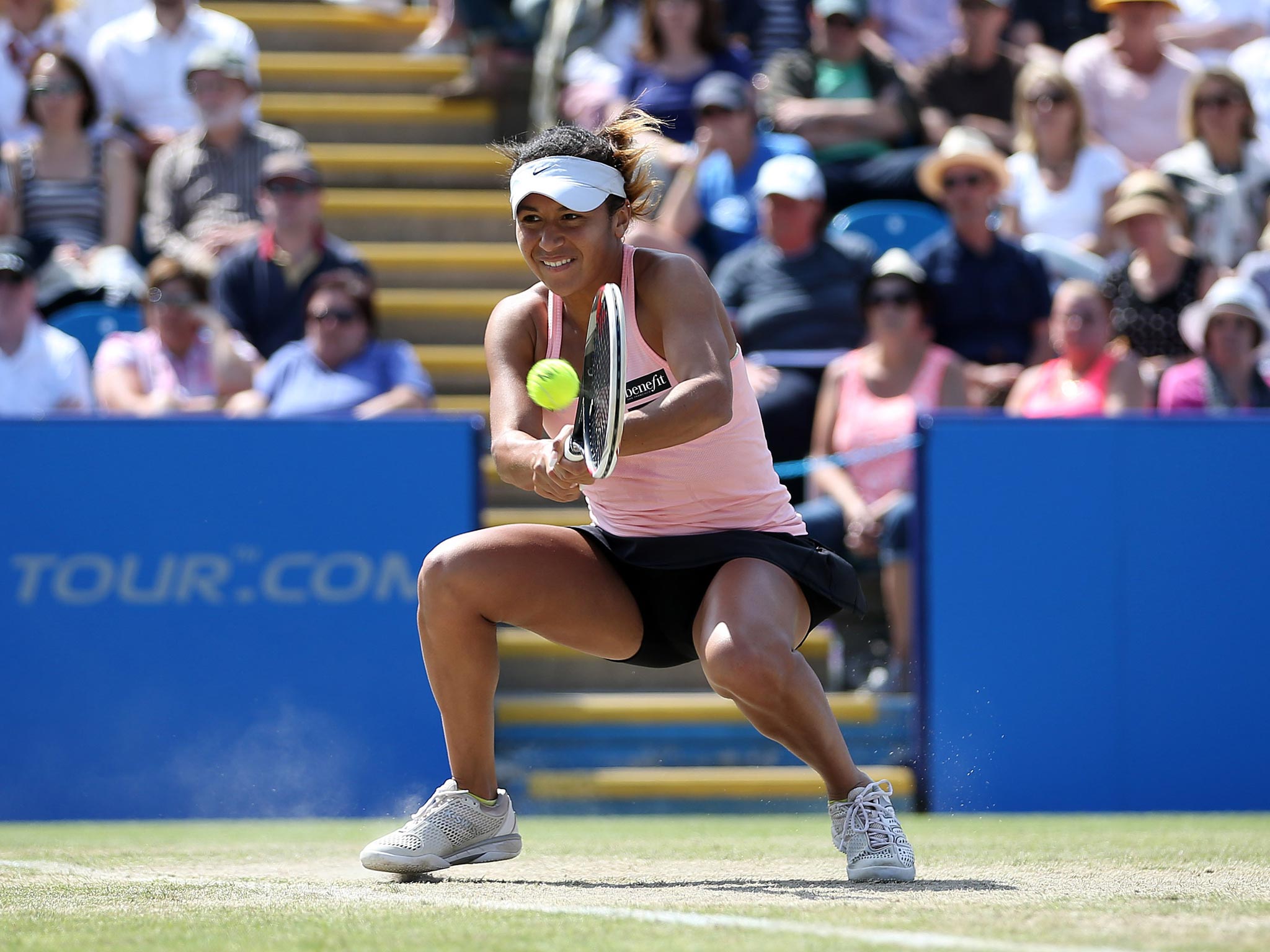 Heather Watson lost in the Aegon Tournament to miss out on a first final at a premier competition