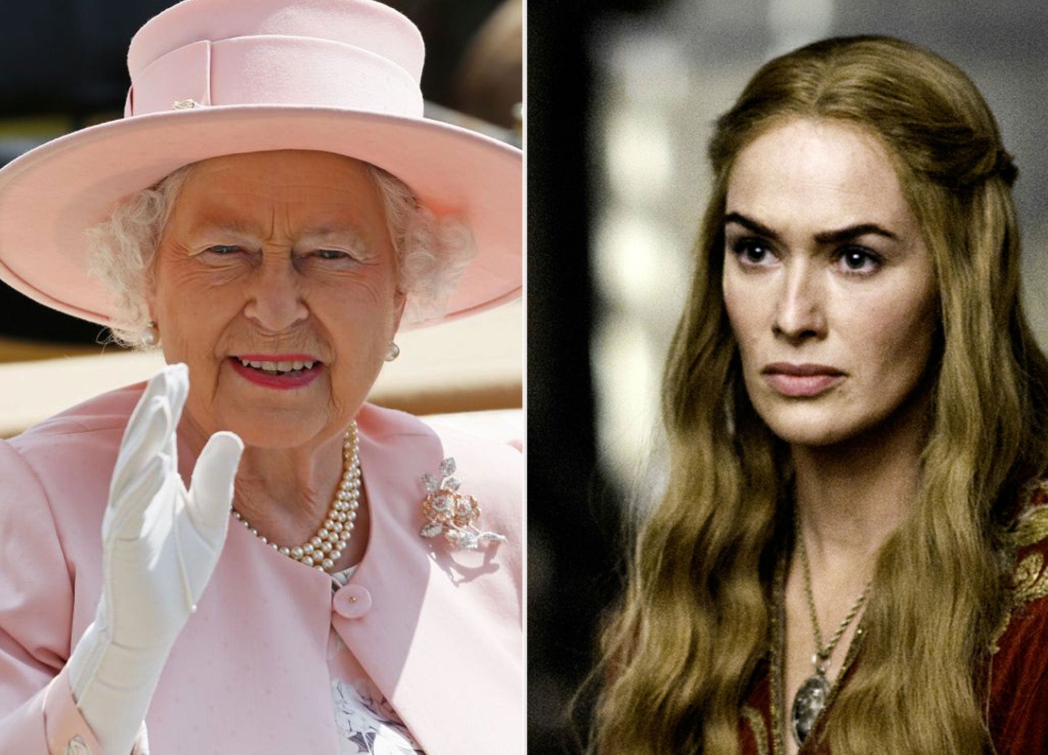 The Queen will visit the set of Game of Thrones, which stars Lena Headey, right, as Queen Cersei Lannister