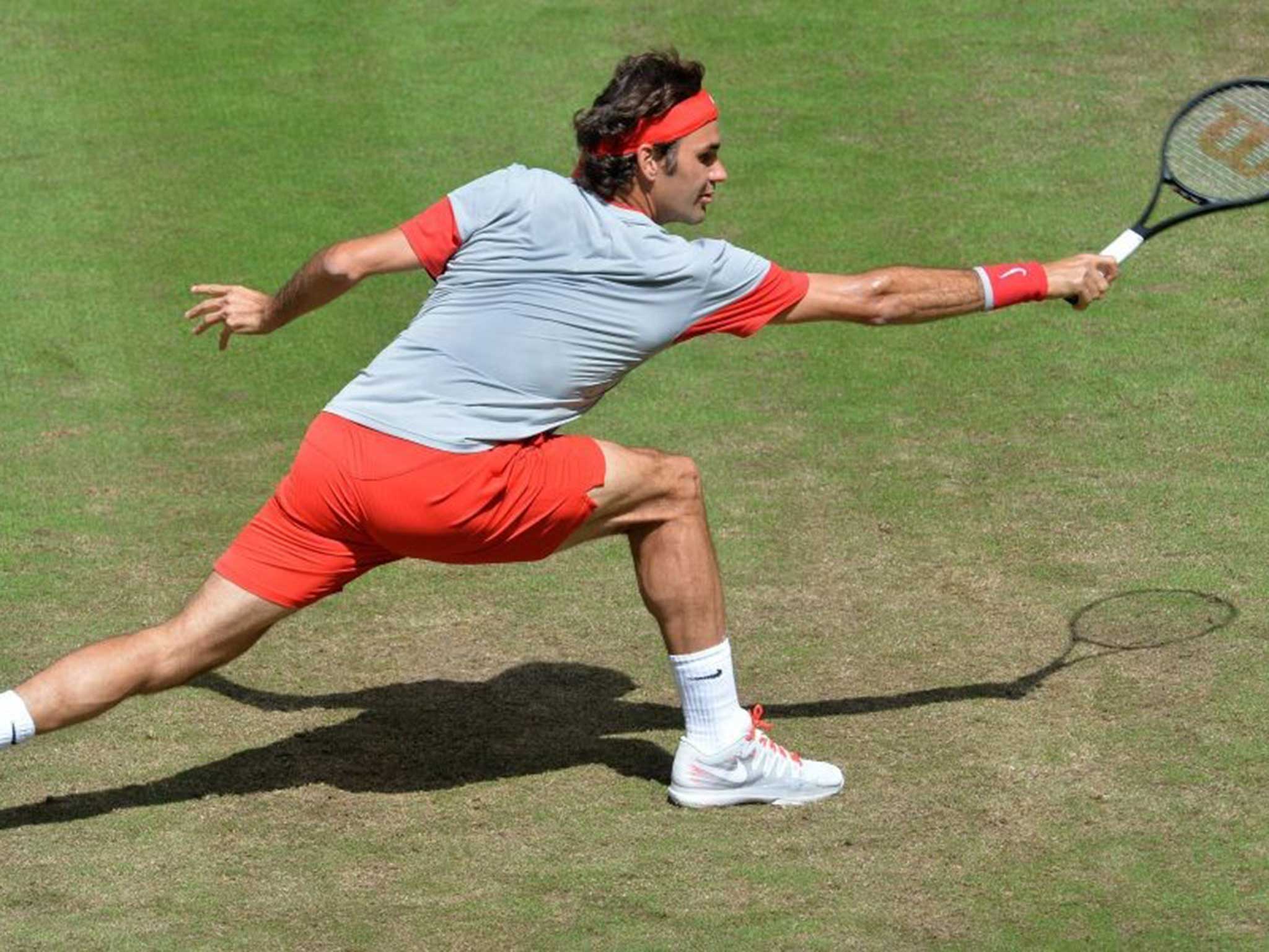Full stretch: Roger Federer admitted that his game was not good enough to win the title last year